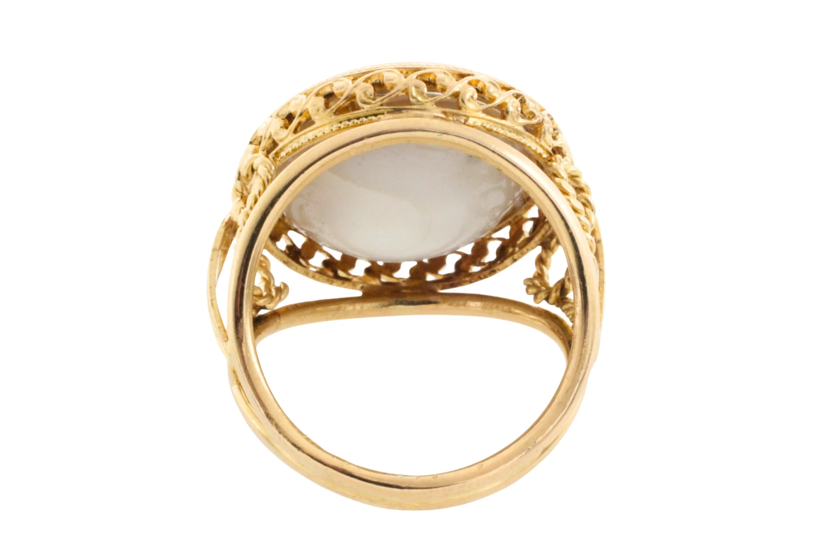 18 carat gold ring with mabe pearl - Image 5