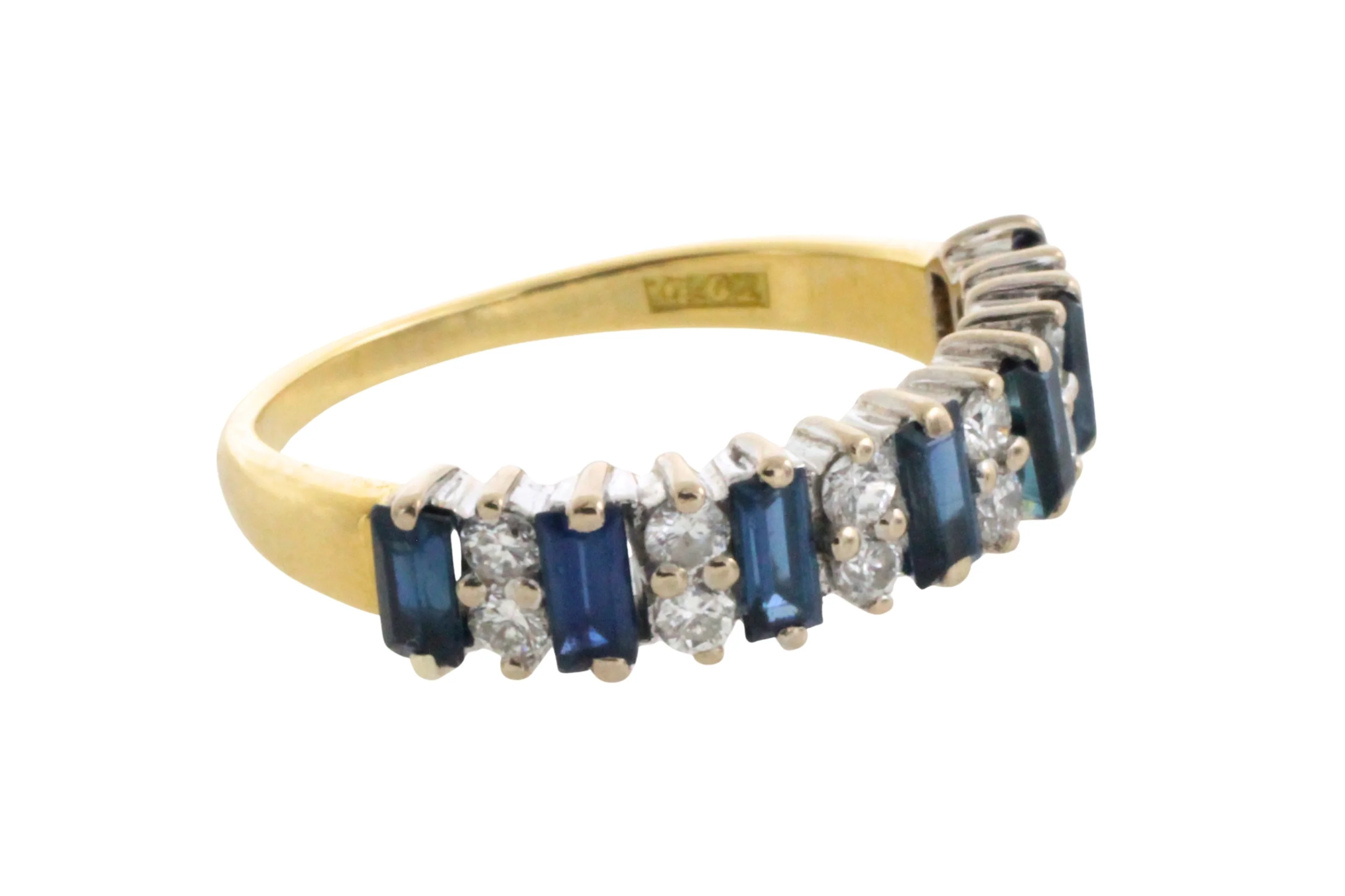 18 carat gold sapphire and diamond ring - Image 4