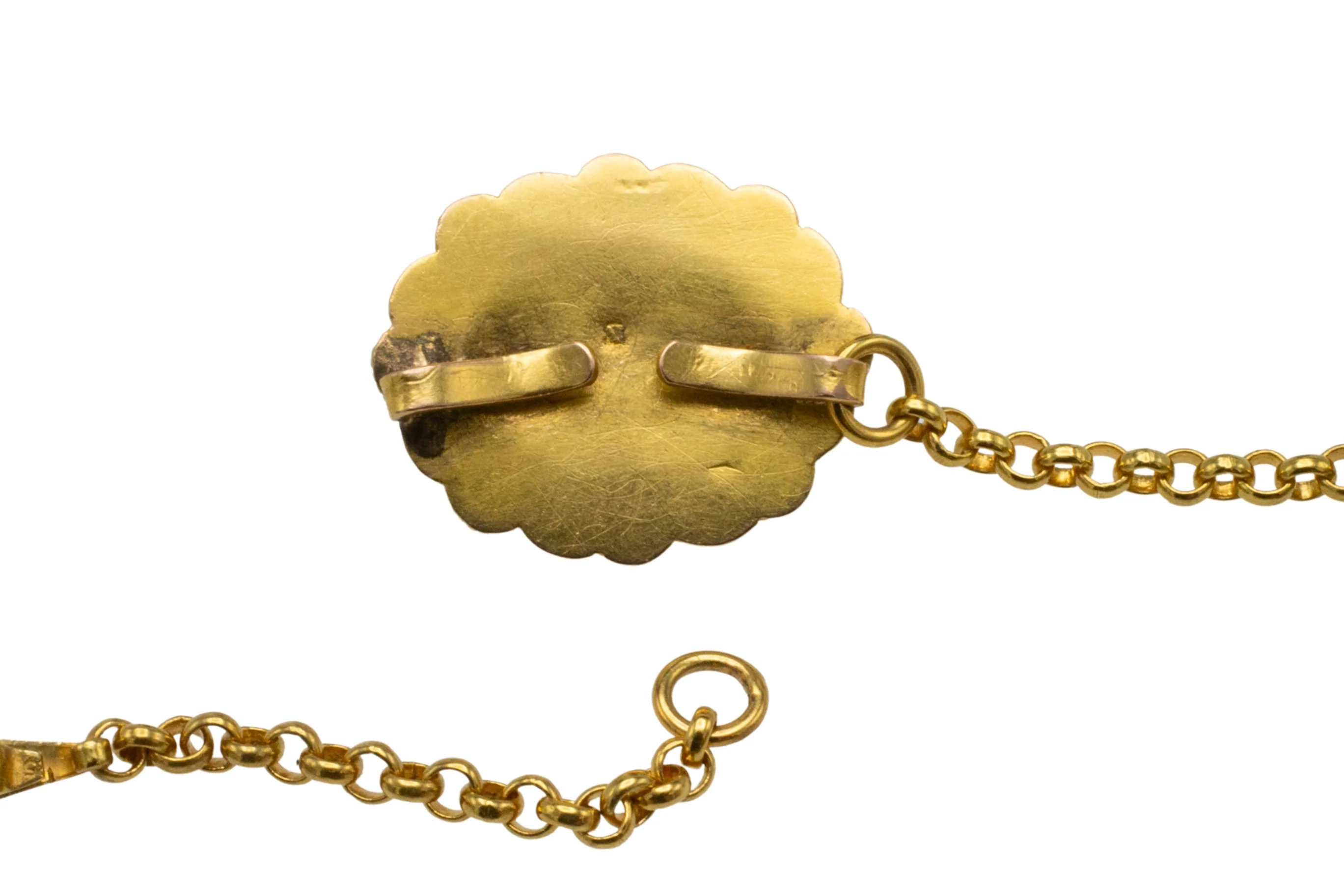 Antique garnet boat collier in 18 carat gold - Image 8