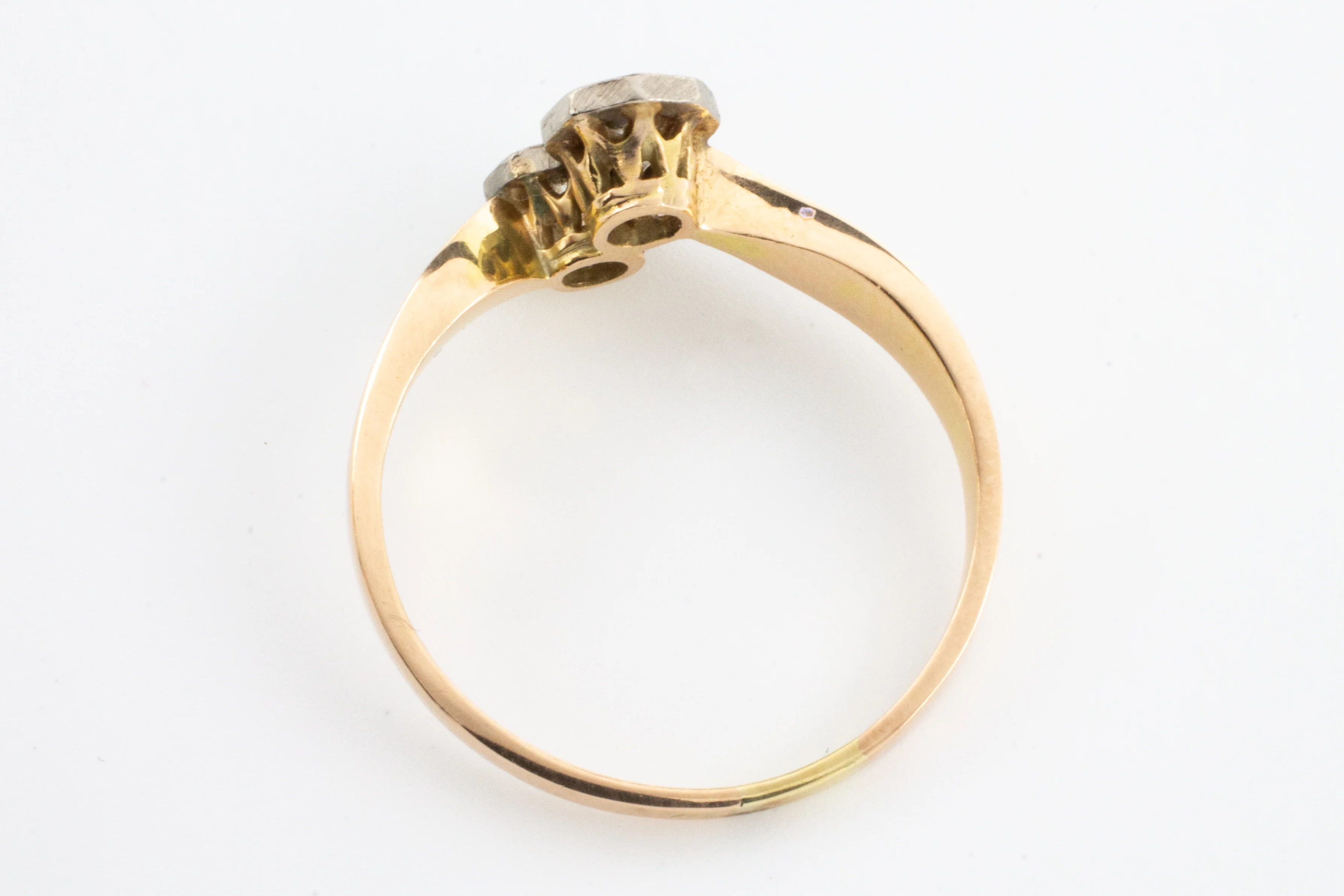 Antique old cut diamond toi et moi ring - Image 5