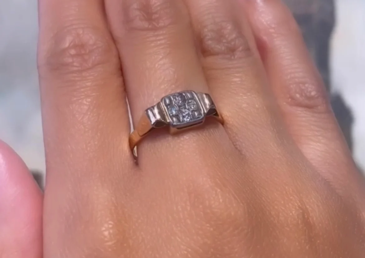 Art Deco old cut diamond ring - Image 6