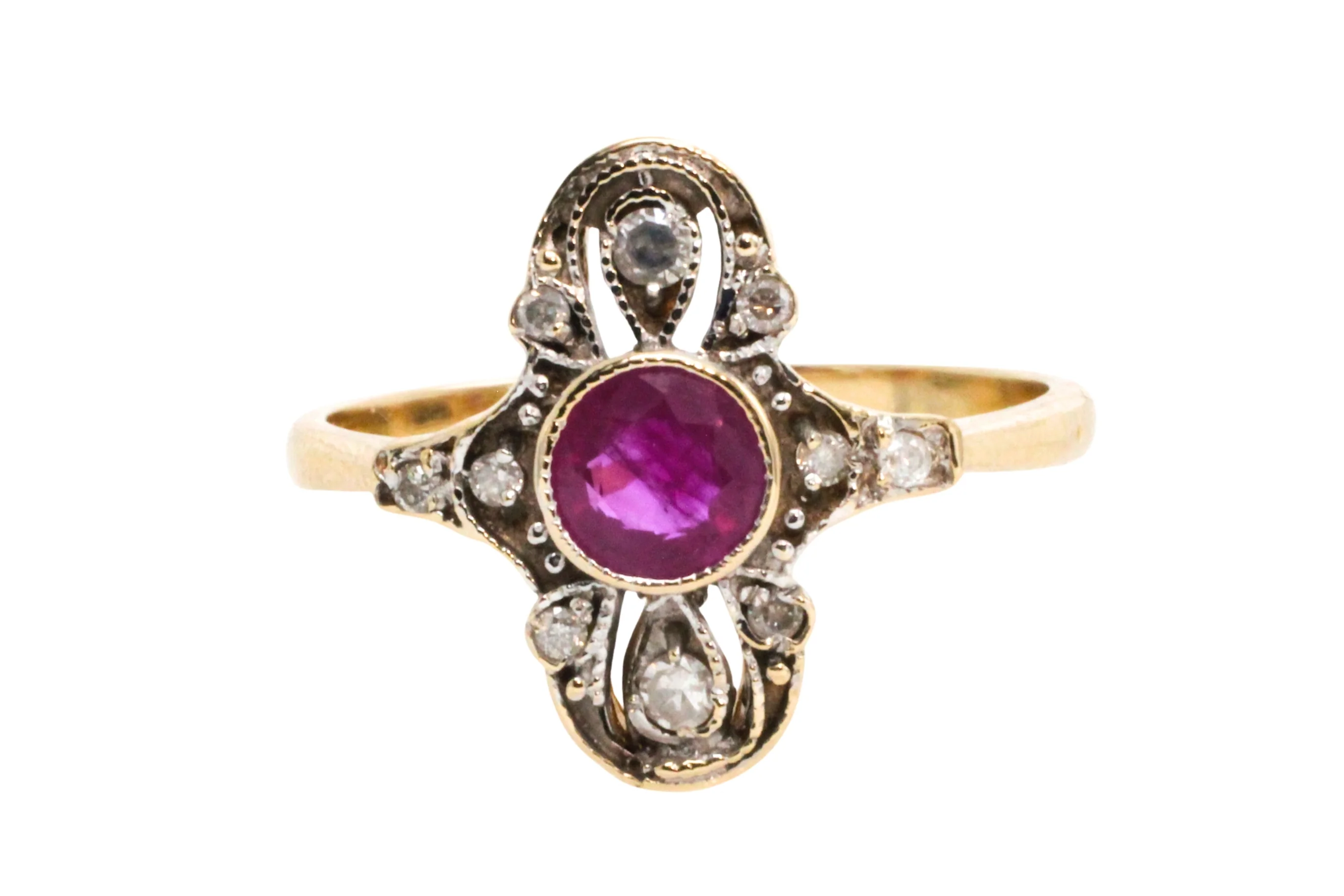 Art Deco ruby and diamond ring - Image 3