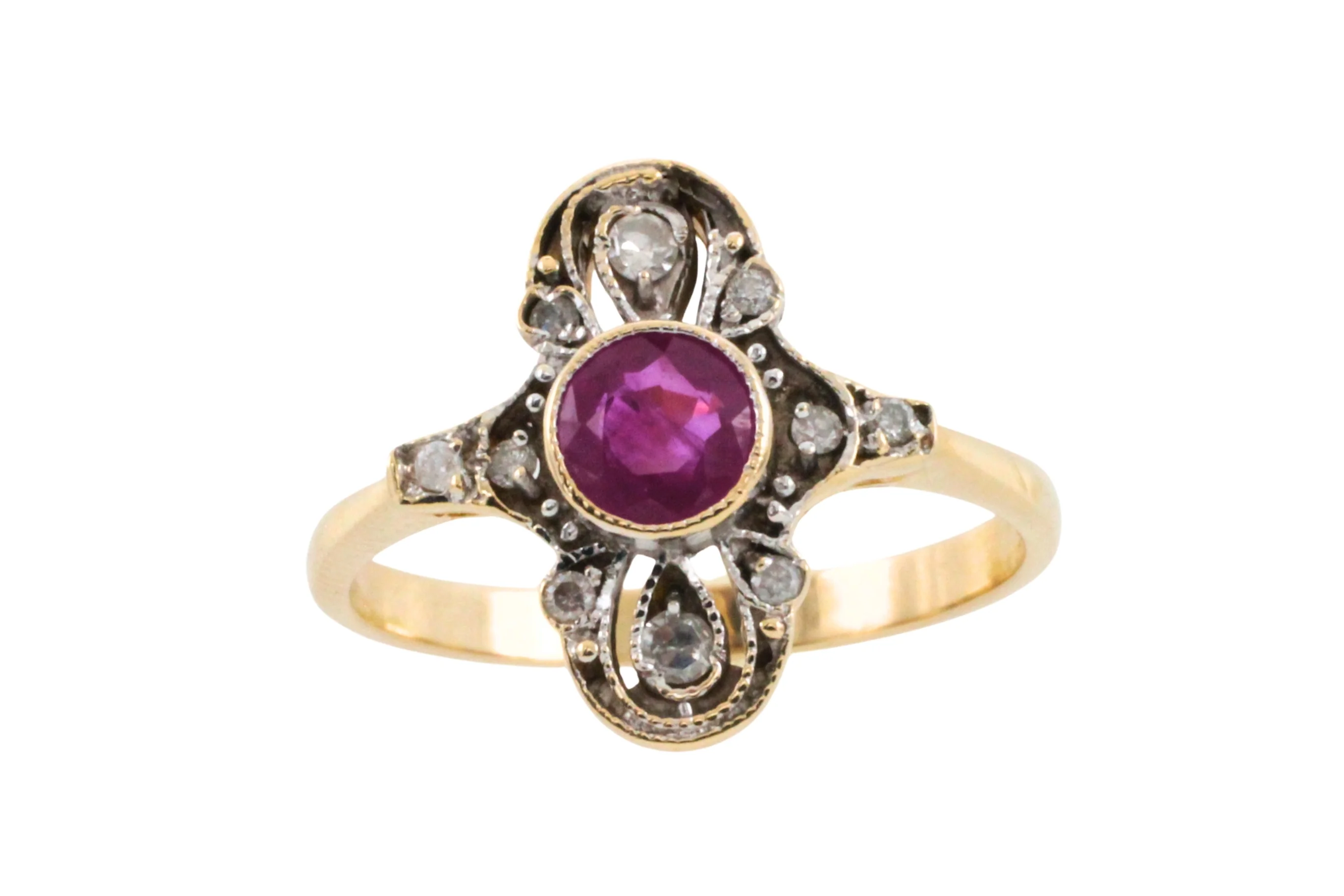Art Deco ruby and diamond ring - Image 4