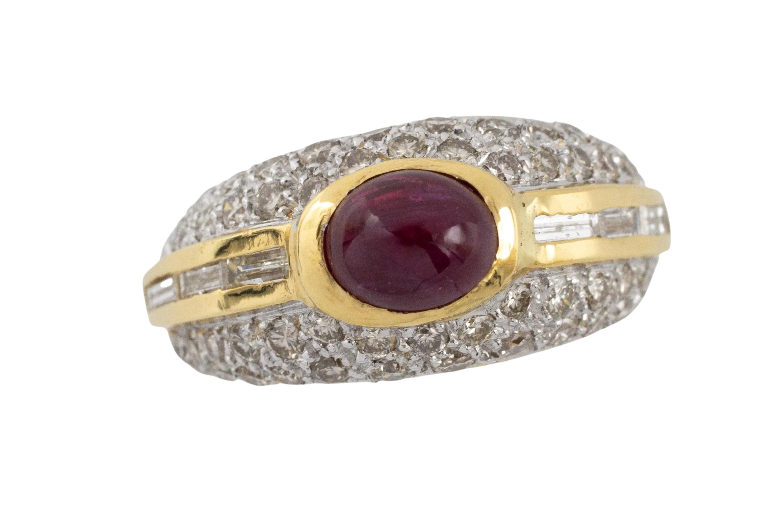 Cabochon ruby and diamond ring - Image 3