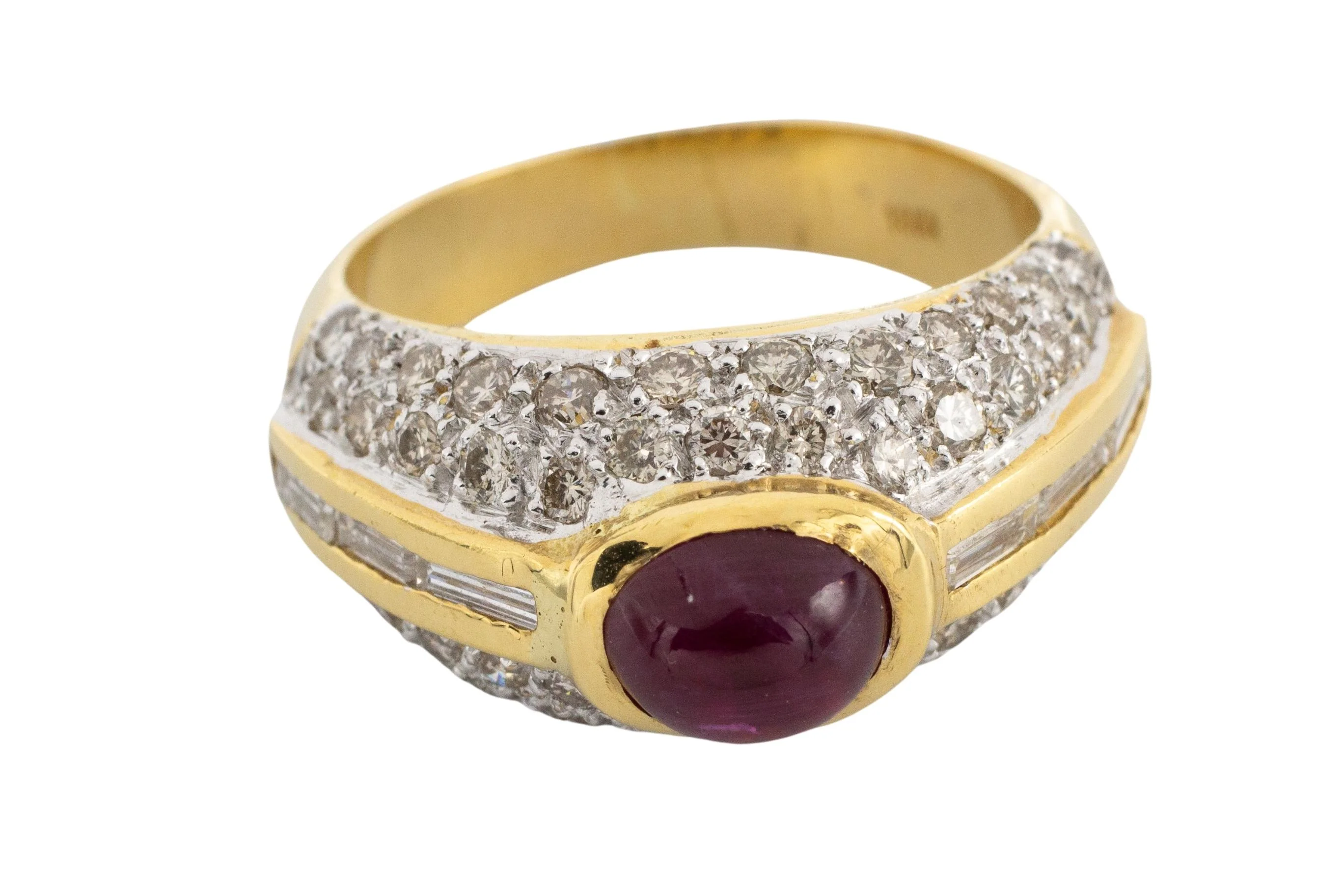 Cabochon ruby and diamond ring - Image 4