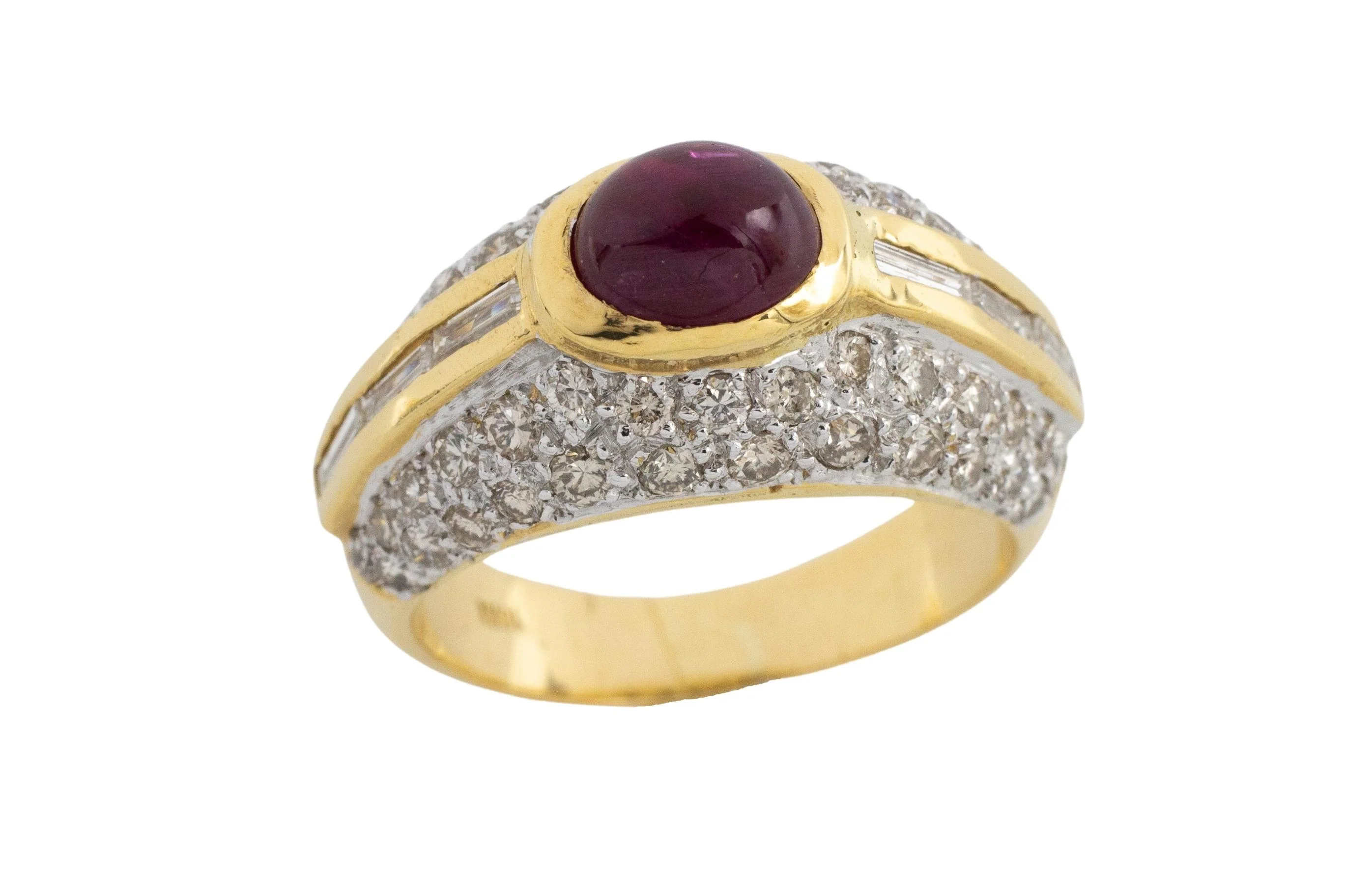 Cabochon ruby and diamond ring - Image 5