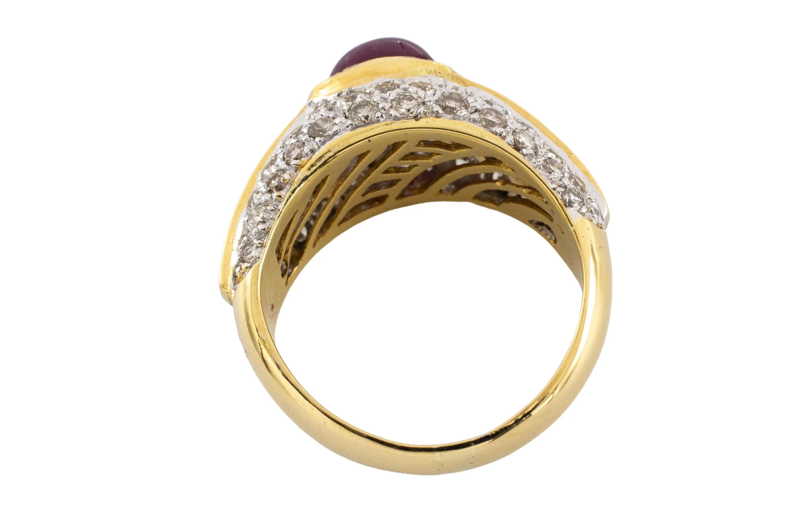 Cabochon ruby and diamond ring - Image 6