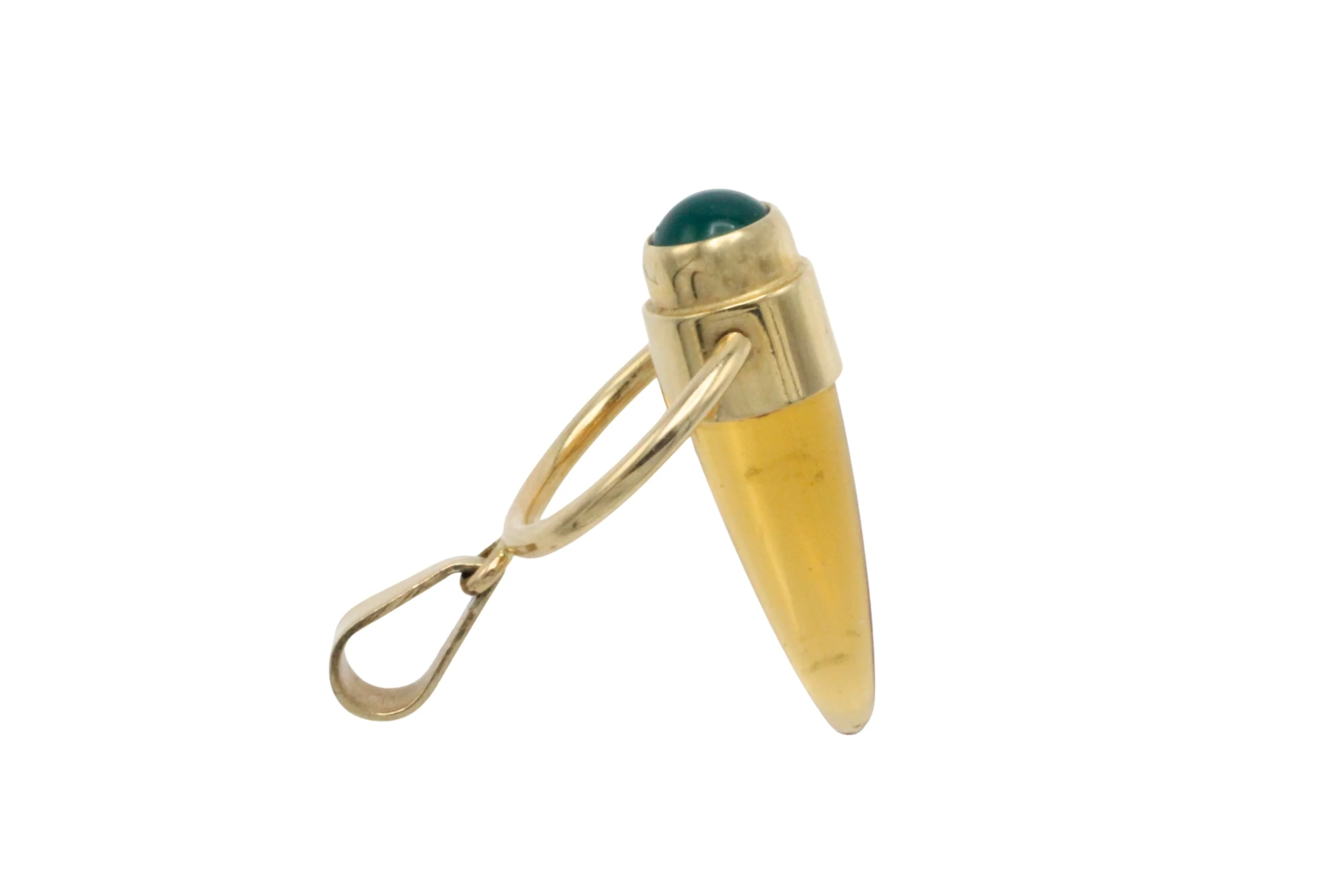 Citrine and chrysoberyl pendant in 14 carat gold - Image 6