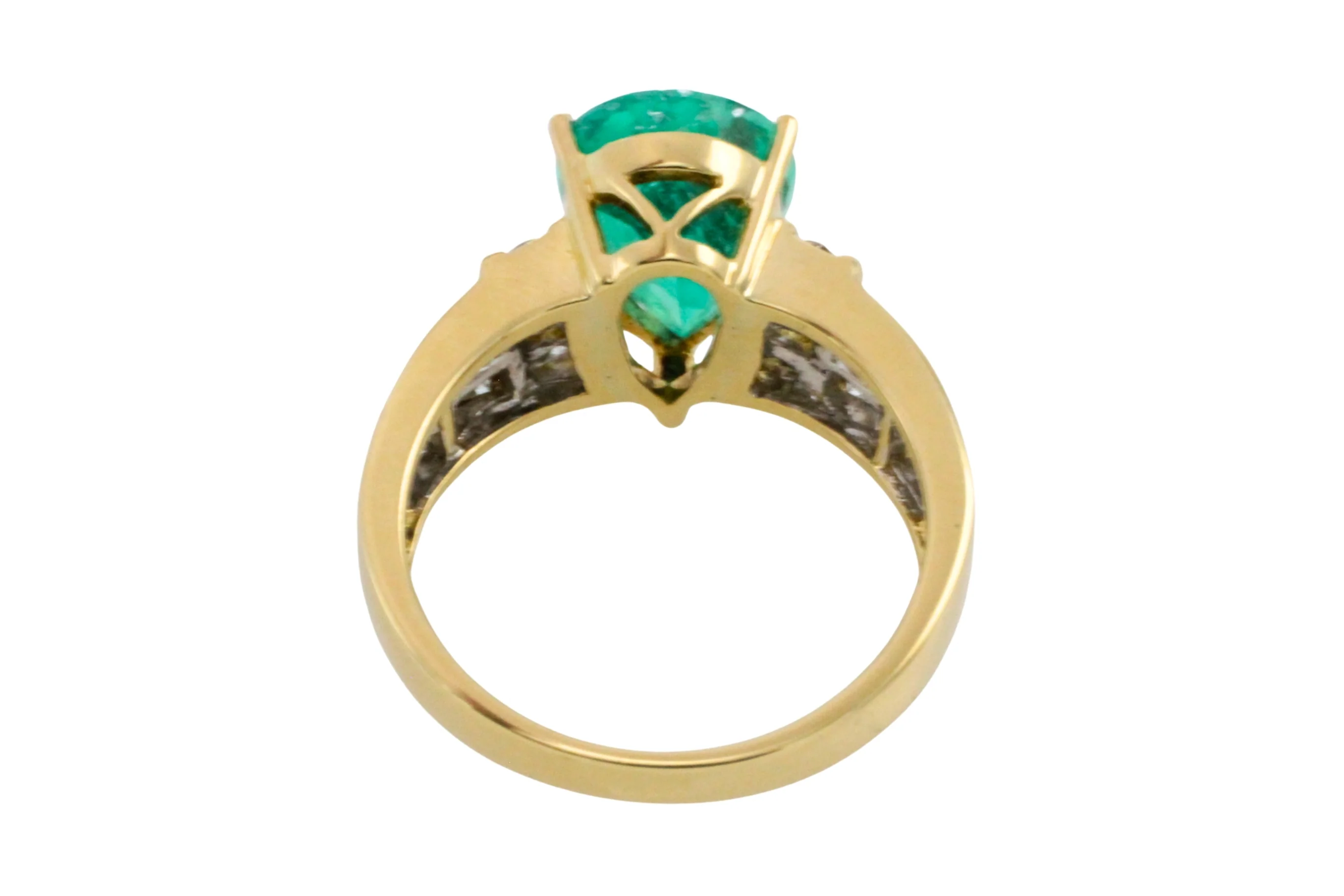 Colombian emerald and diamond ring in 18 carat gold - Image 7