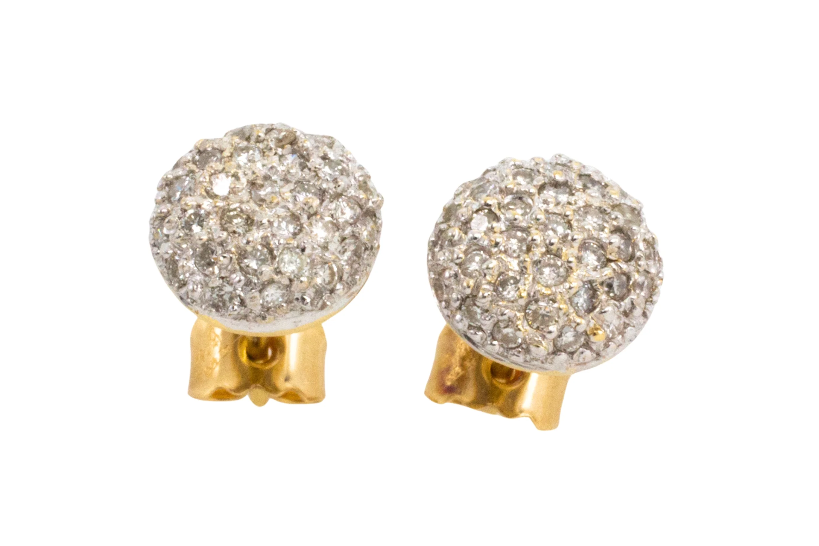 Diamond cluster studs in 18 carat gold