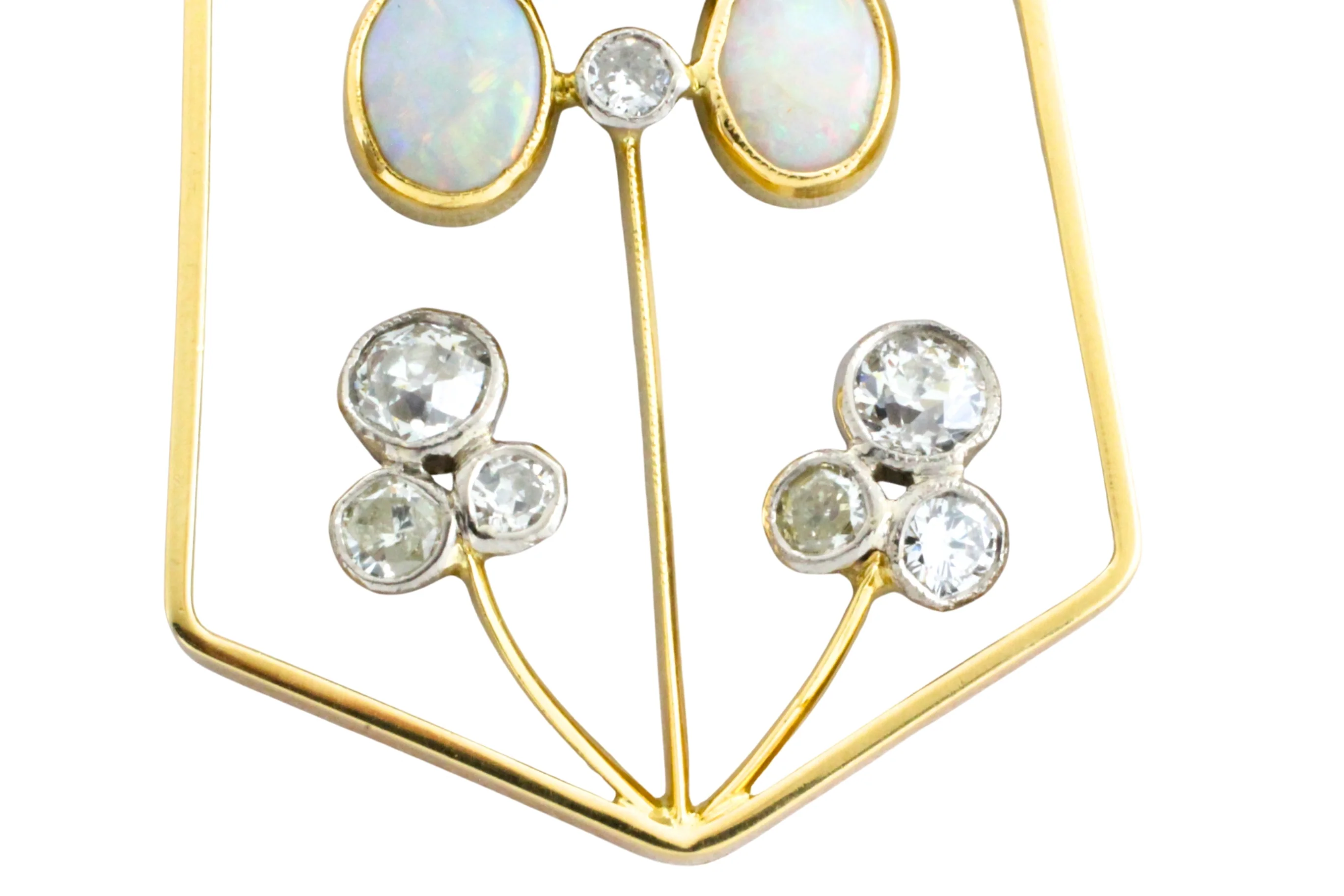 Edwardian diamond, opal, sapphire and pearl pendant - Image 4