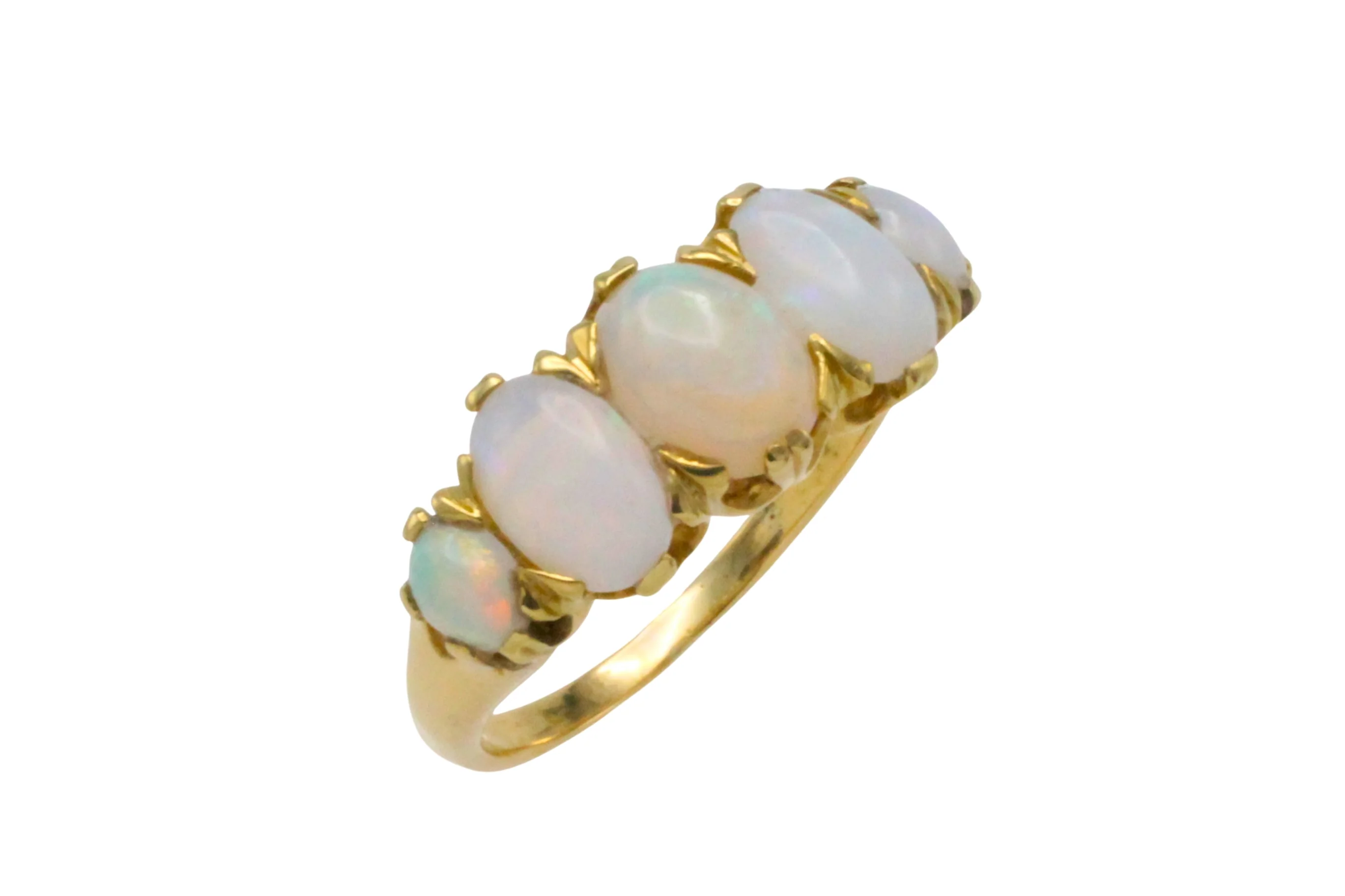 Edwardian five stone opal ring