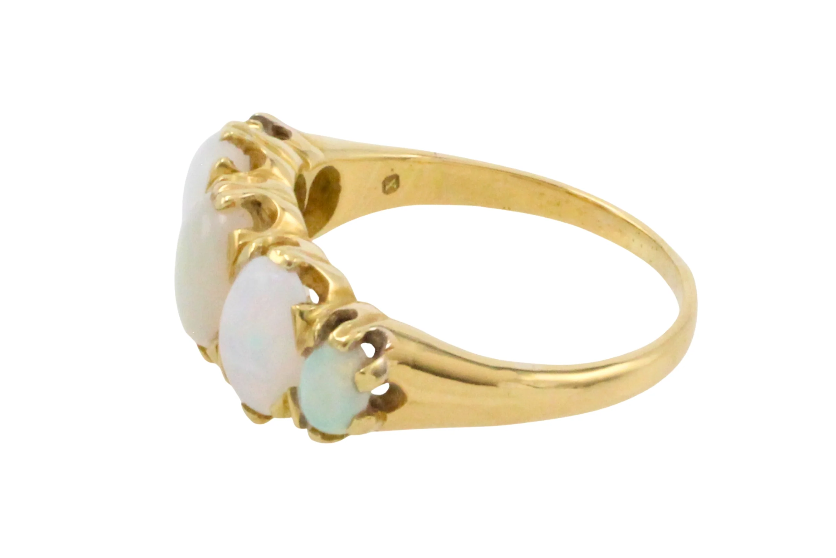 Edwardian five stone opal ring - Image 4
