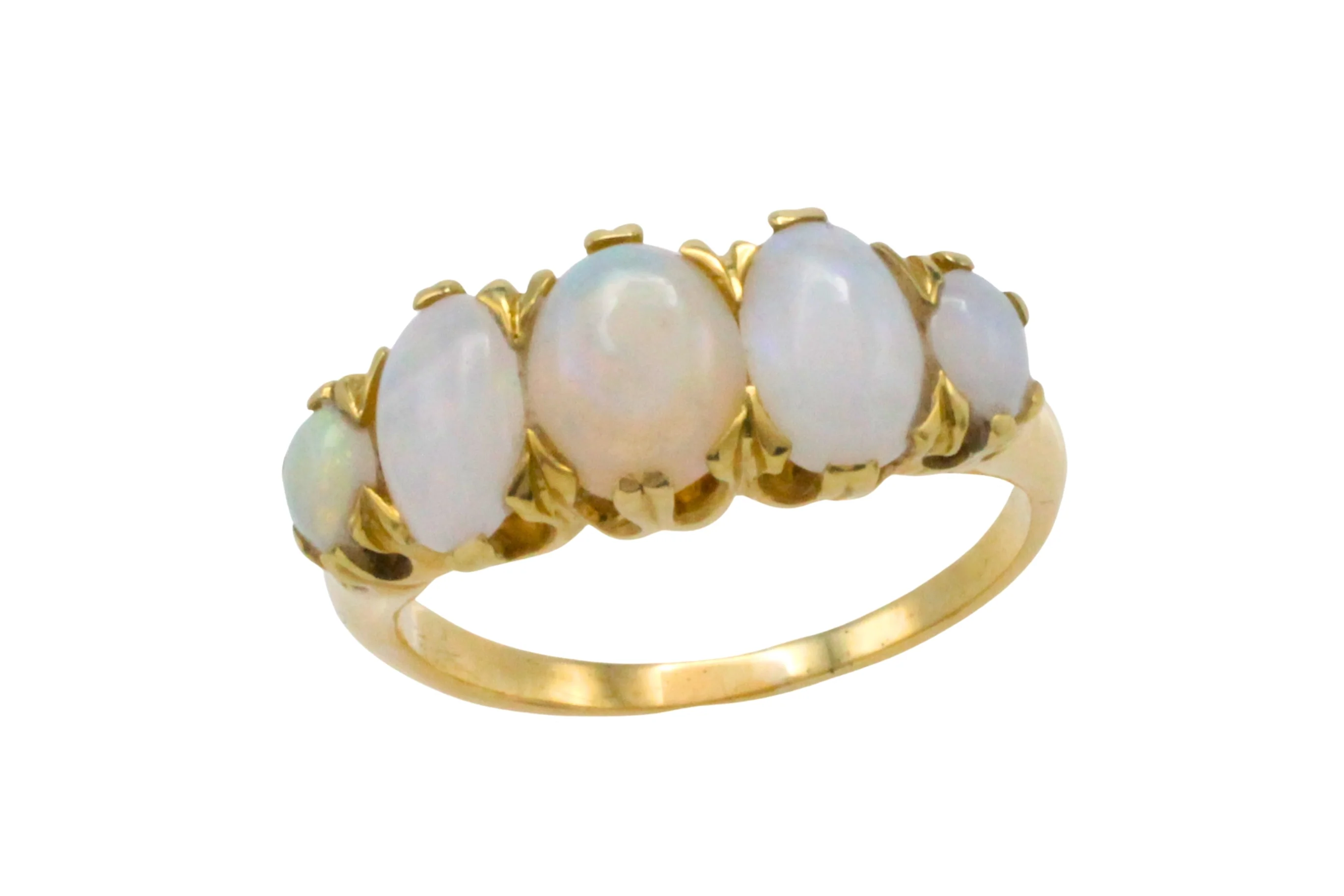 Edwardian five stone opal ring - Image 6