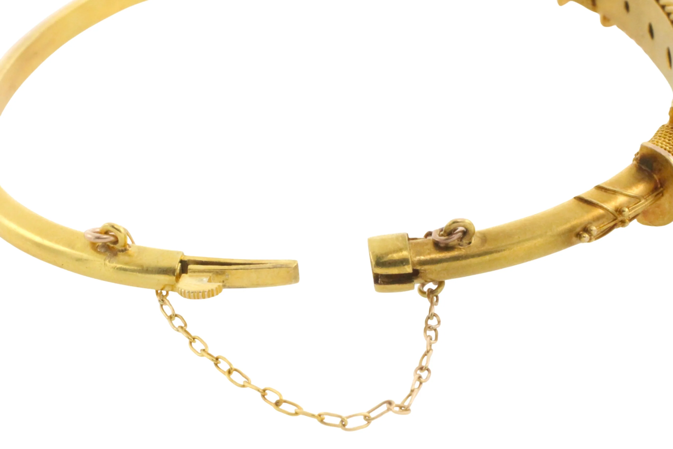 Edwardian hinged bracelet with old cut diamonds - Image 5