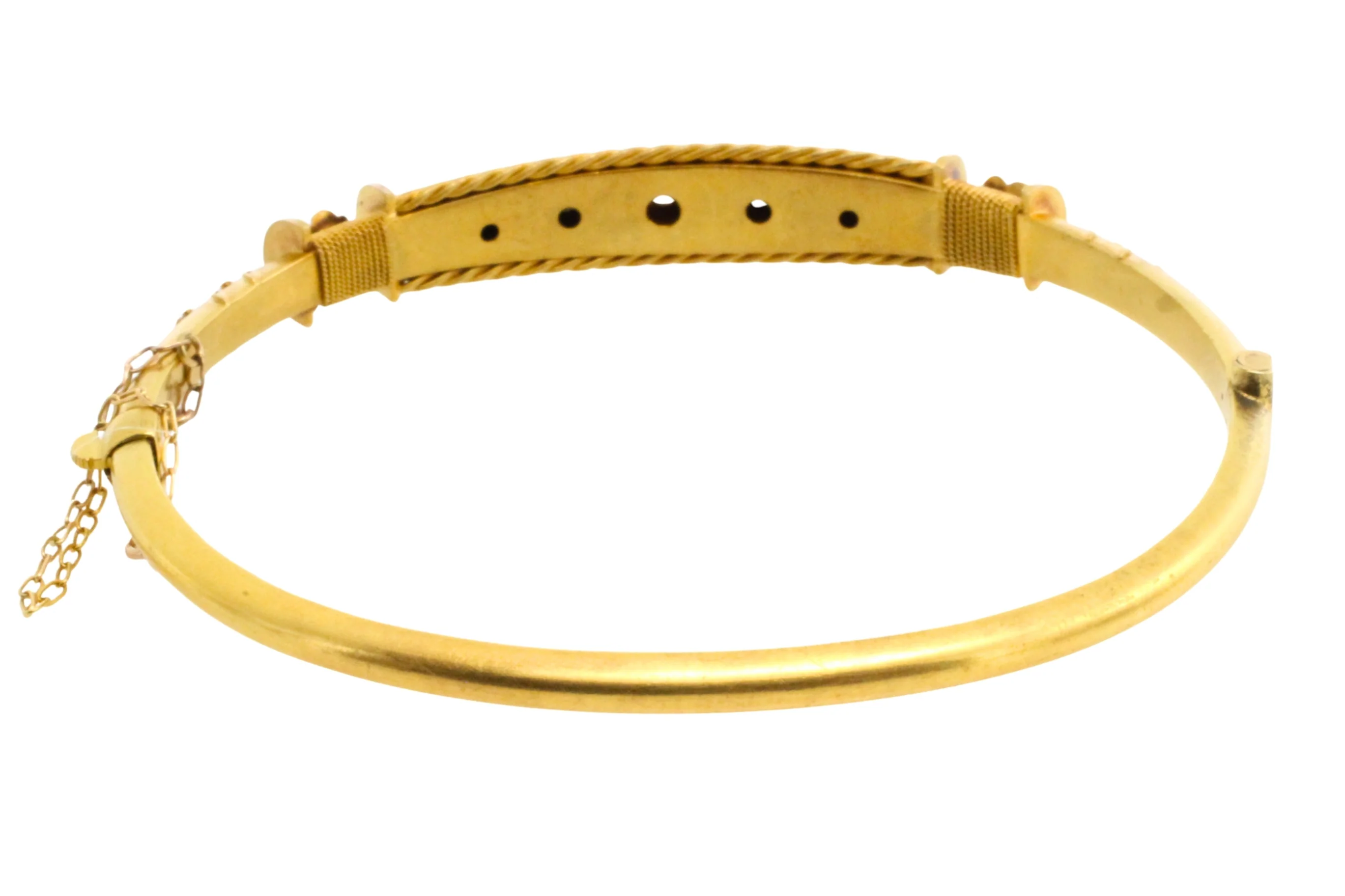 Edwardian hinged bracelet with old cut diamonds - Image 6