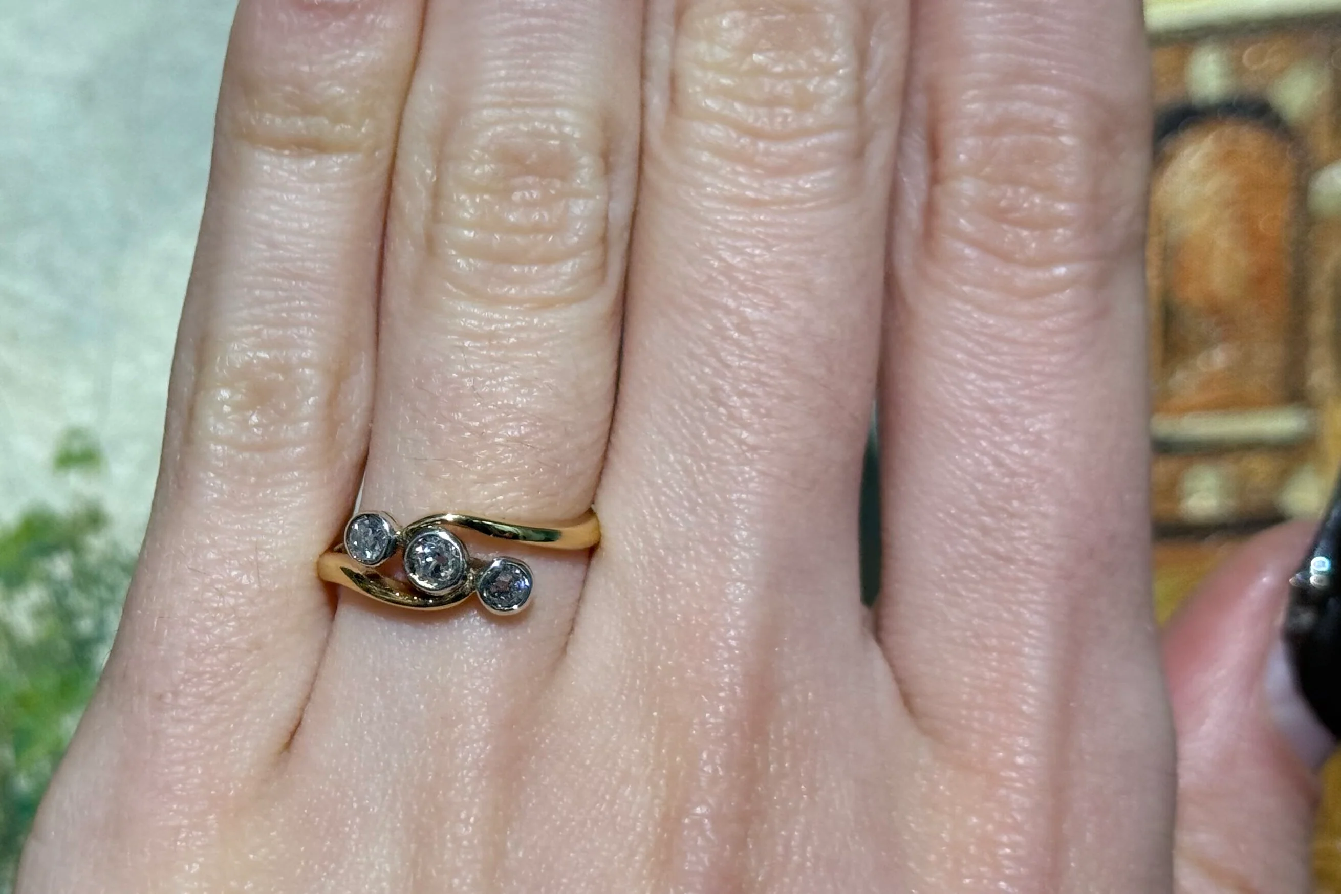 Edwardian old European cut diamond ring - Image 6
