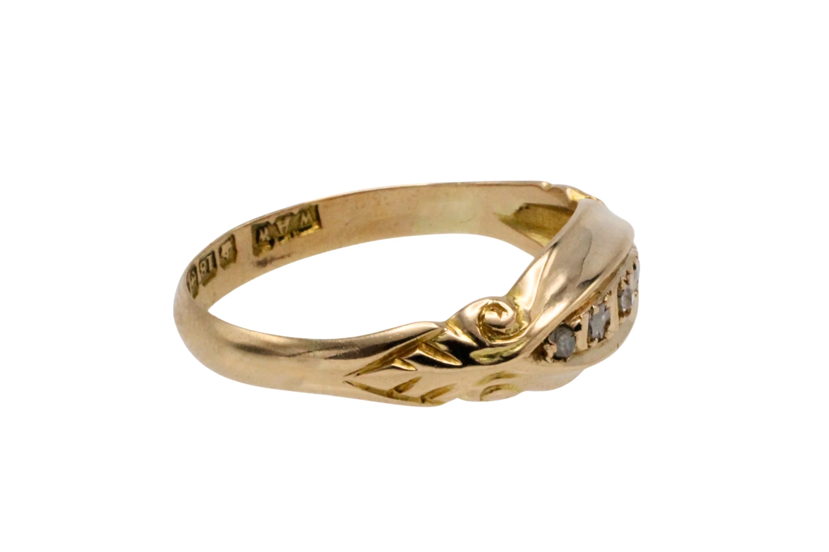Edwardian rose cut diamond ring from 1918 - Image 3