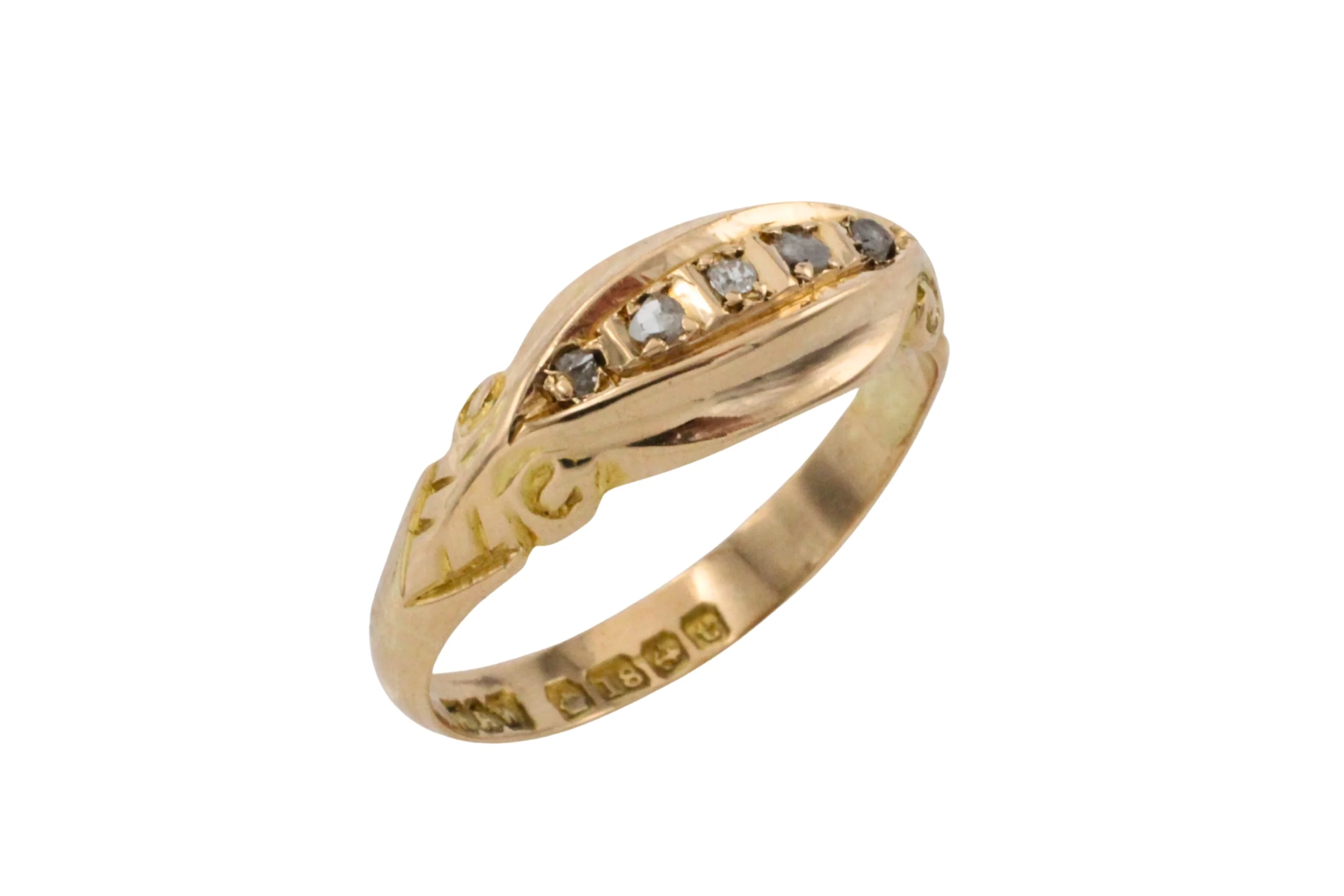 Edwardian rose cut diamond ring from 1918 - Image 4