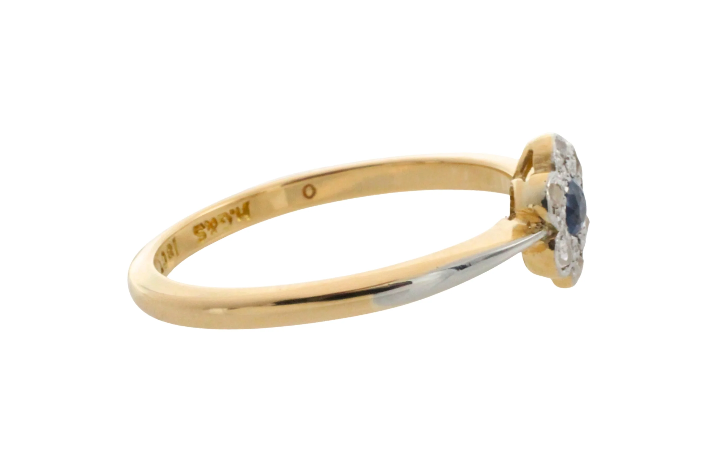Edwardian rose diamond and sapphire cluster ring - Image 5
