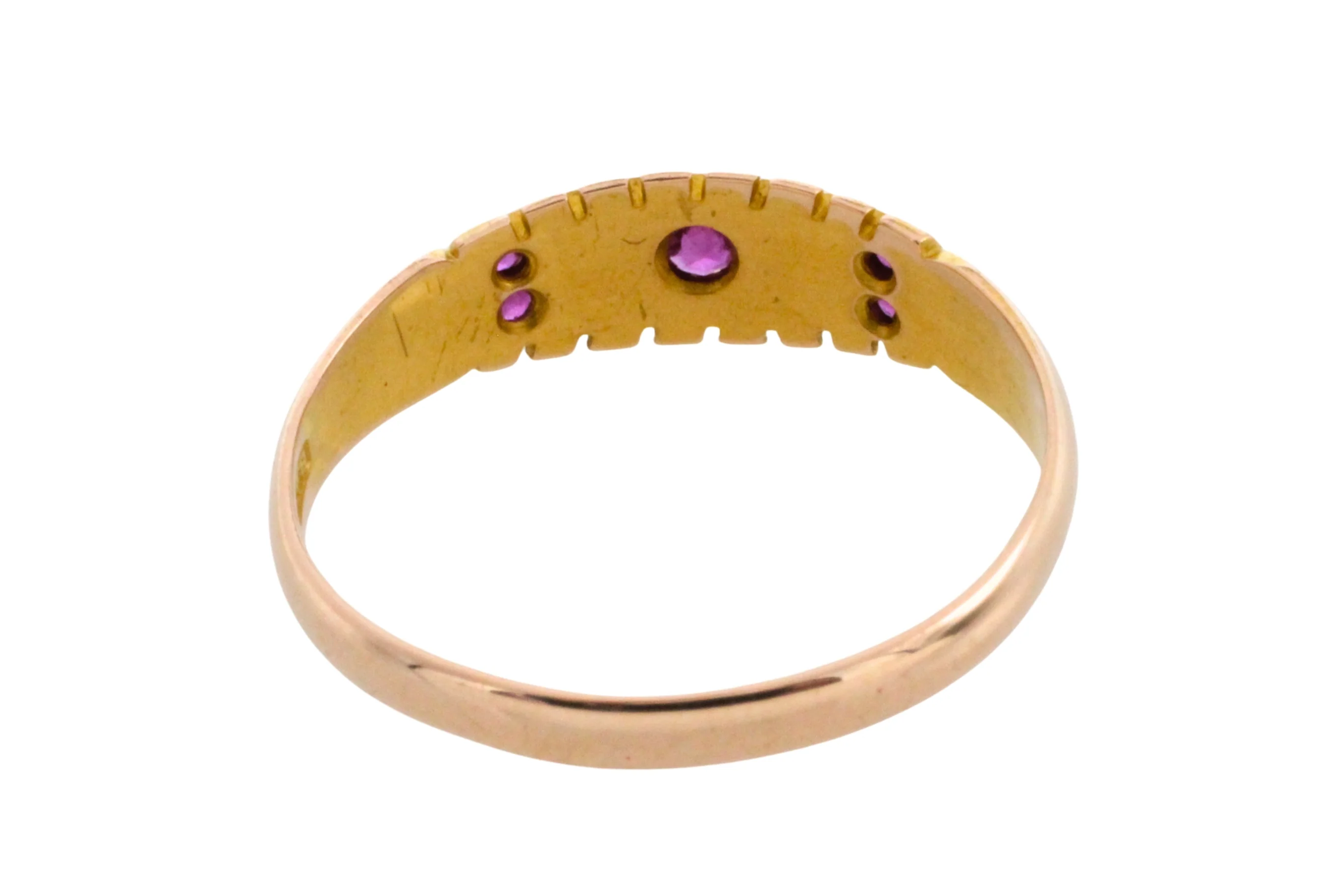 Edwardian ruby and rose diamond ring from 1906 - Image 5