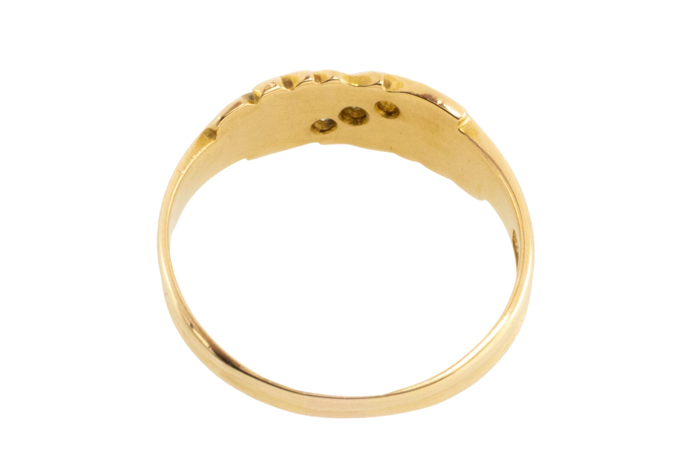 Five stone old cut diamond ring from 1900 - Image 5