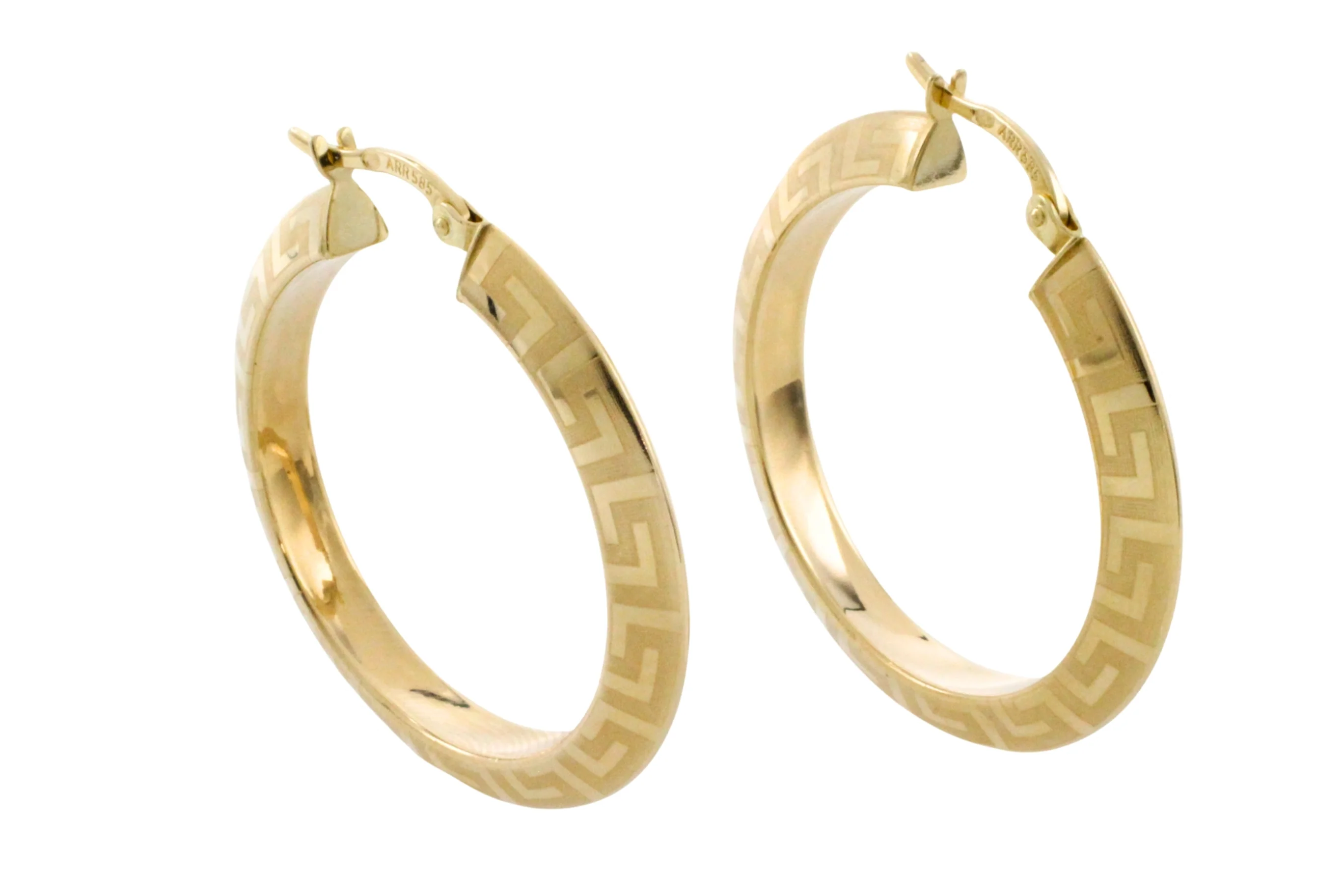 Hoop earrings with a meander - Image 3