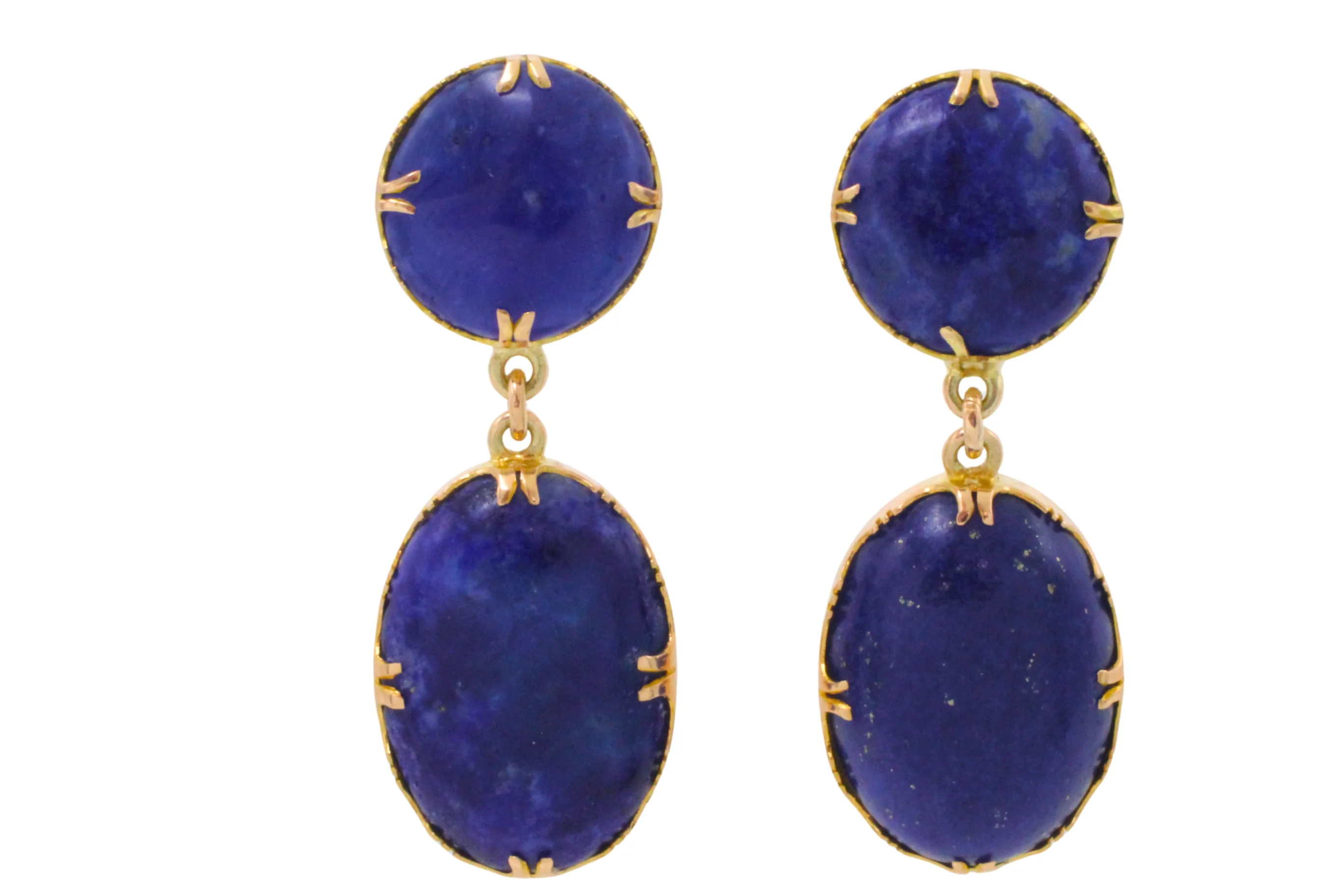 Lapiz pendant earring in 14 carat gold