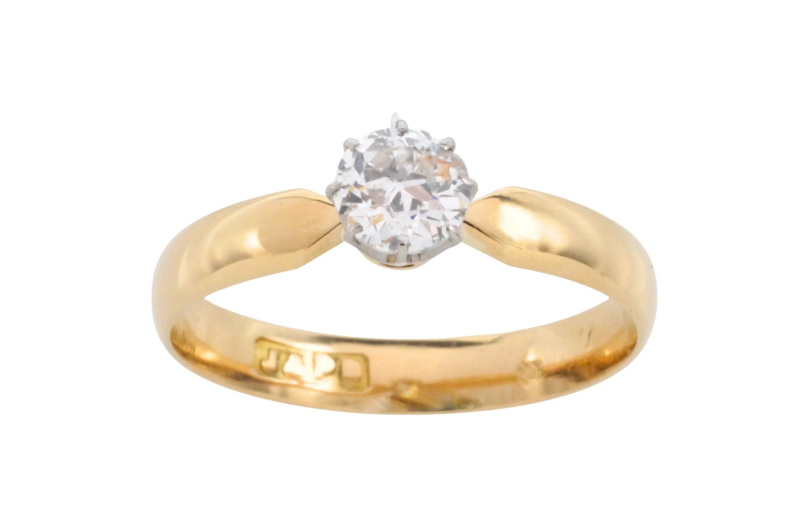 Old cut diamond solitaire ring - Image 2