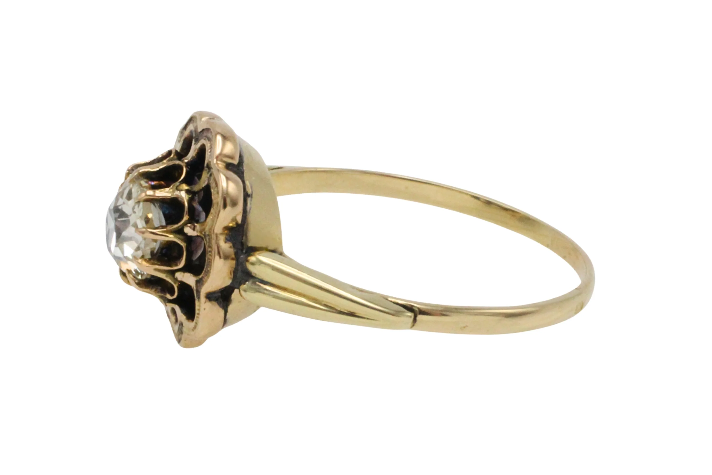 Old mine cut diamond ring - Image 4