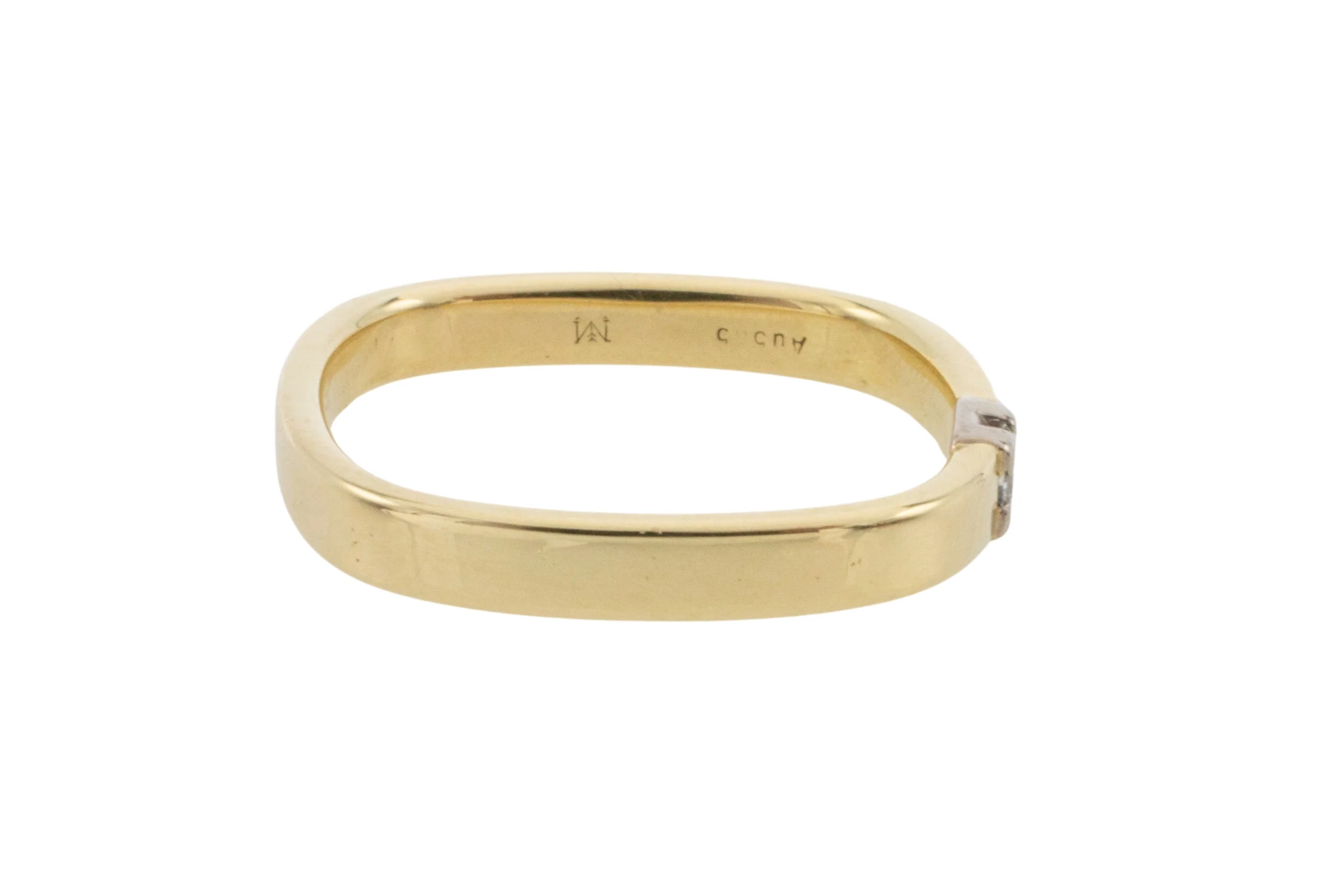 Princess cut diamond square shank ring - Image 4