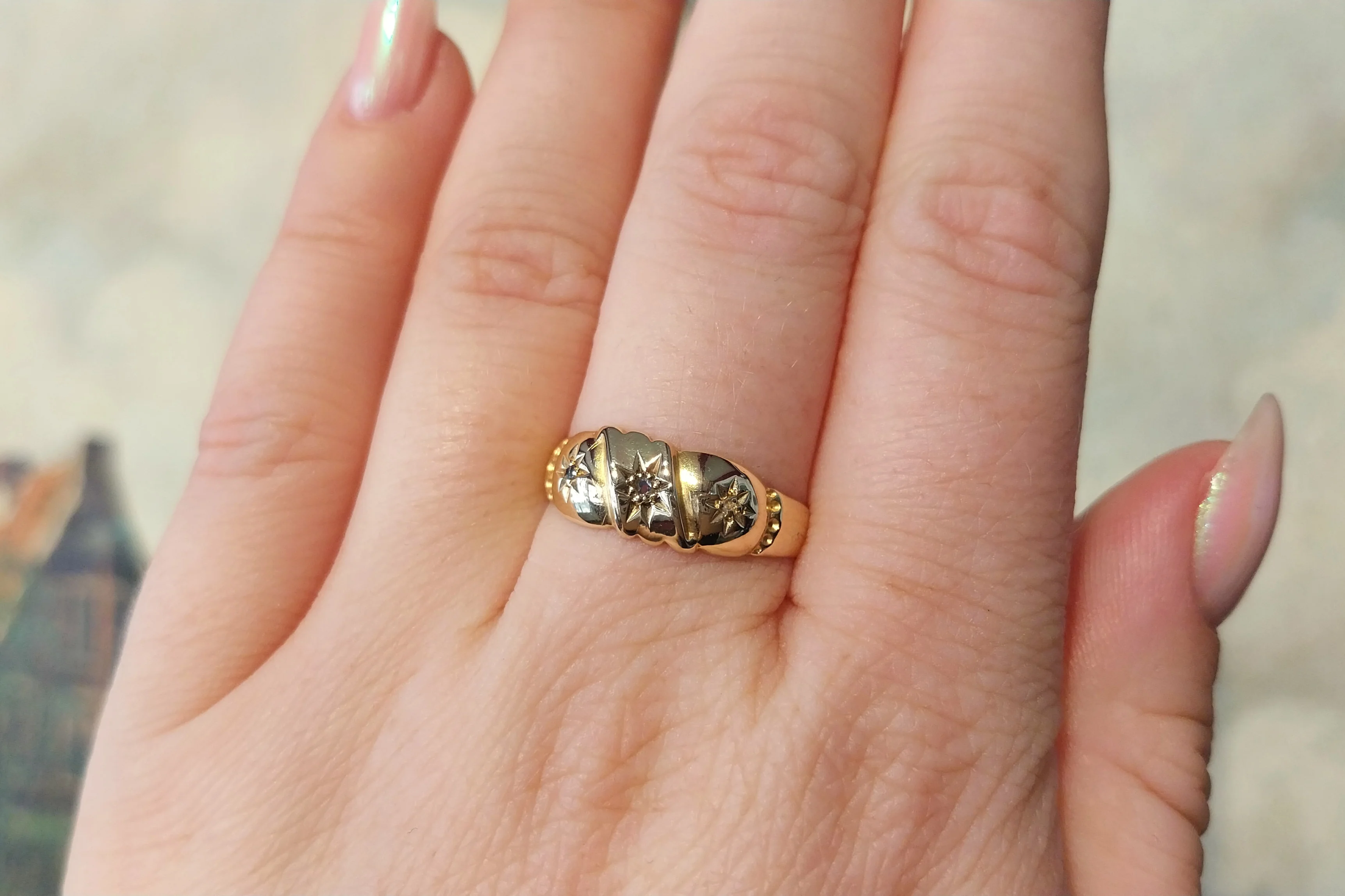 Rose diamond gypsy ring from 1907 - Image 6