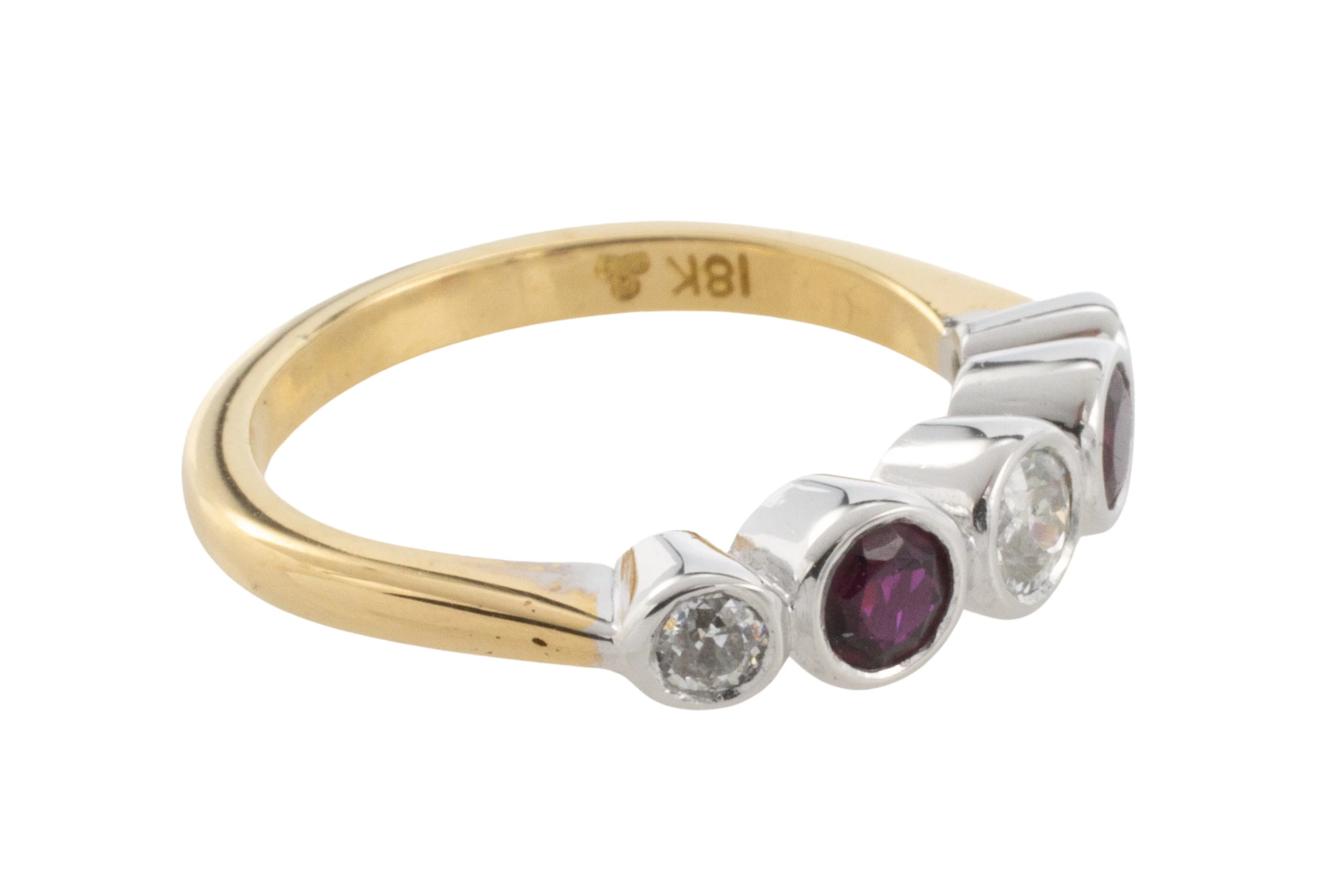 Ruby and diamond ring in 18 carat gold - Image 4
