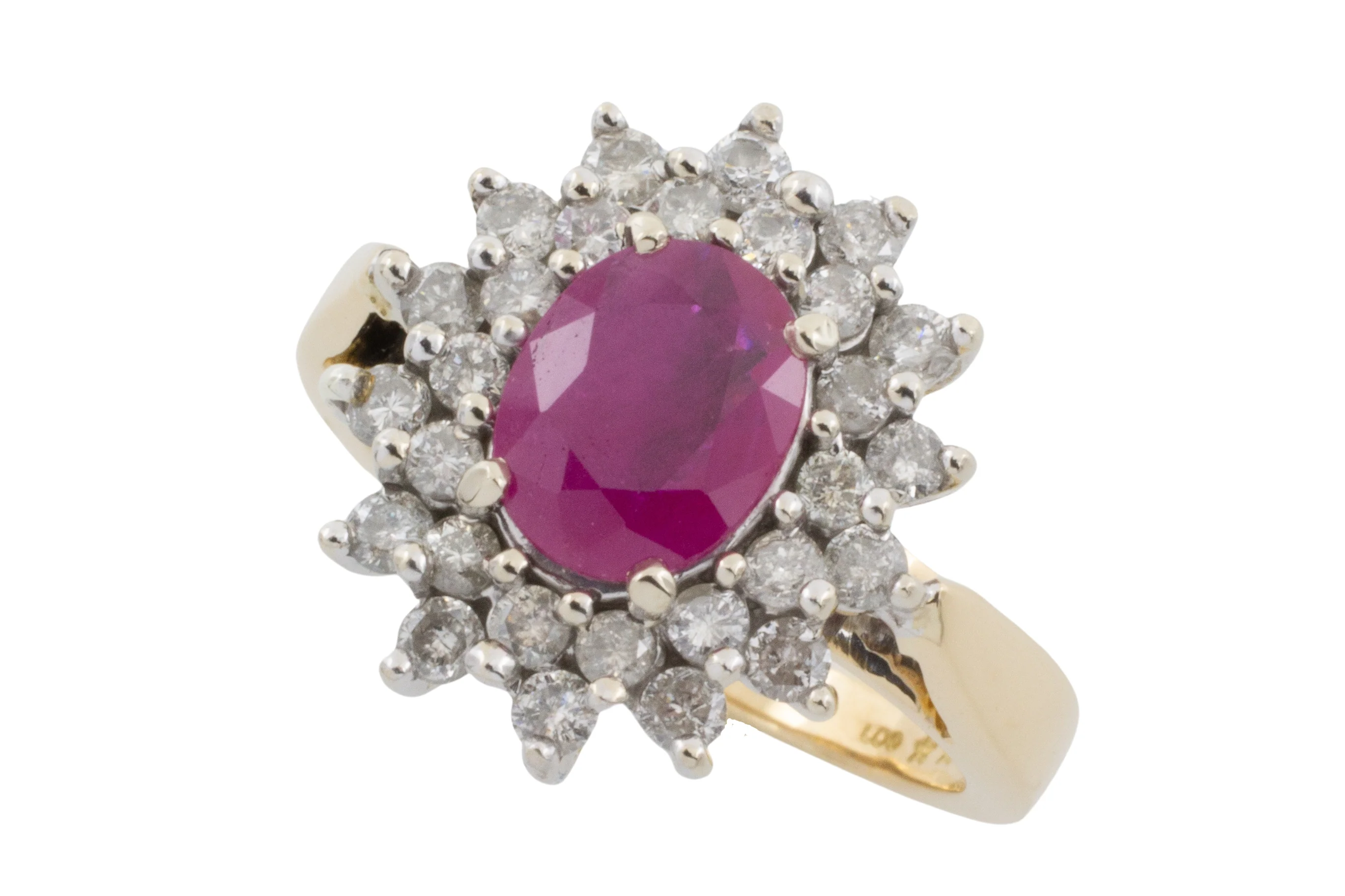 Ruby and diamond ring in 18 carat gold - Image 3