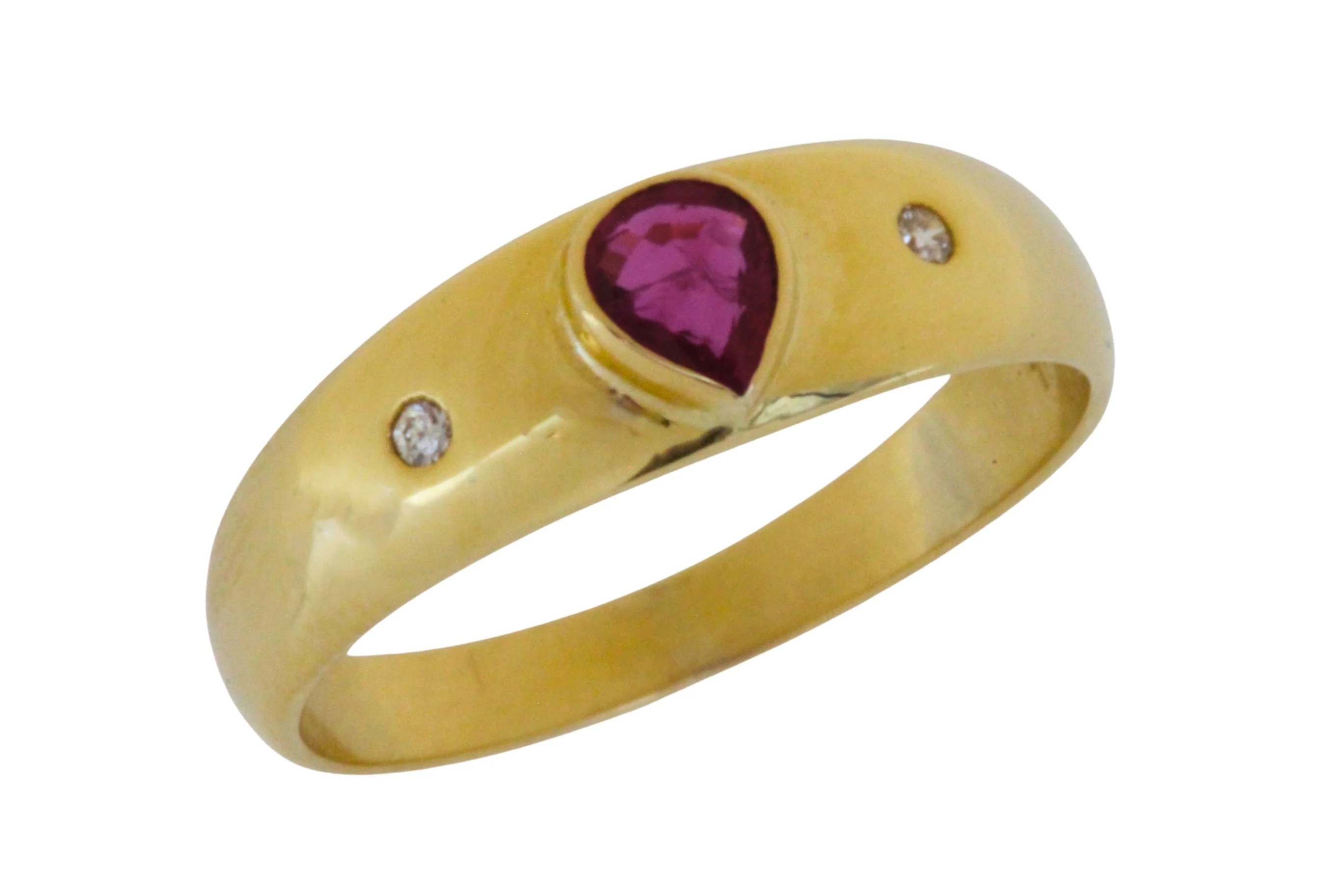 Ruby and diamond ring in 18 carat gold - Image 2