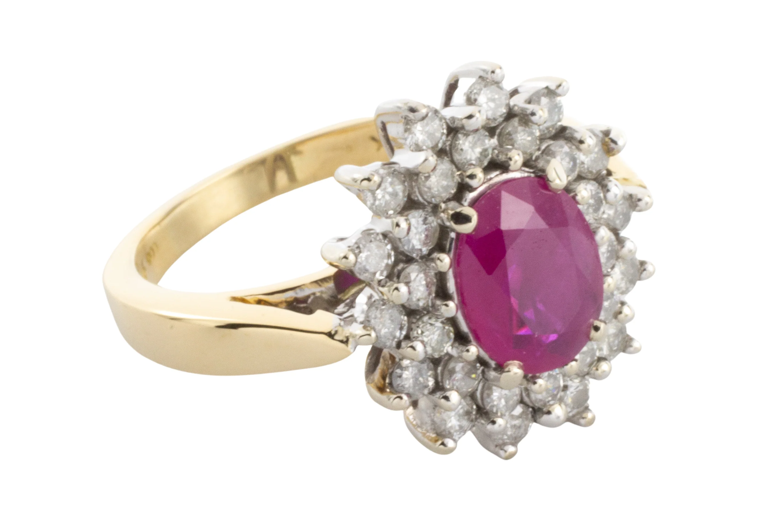 Ruby and diamond ring in 18 carat gold - Image 4