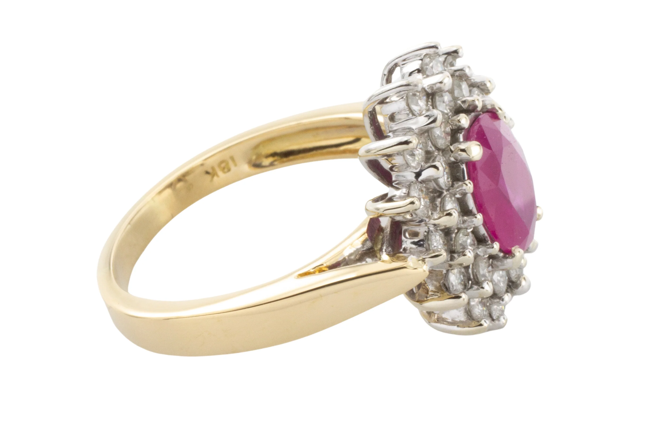 Ruby and diamond ring in 18 carat gold - Image 5