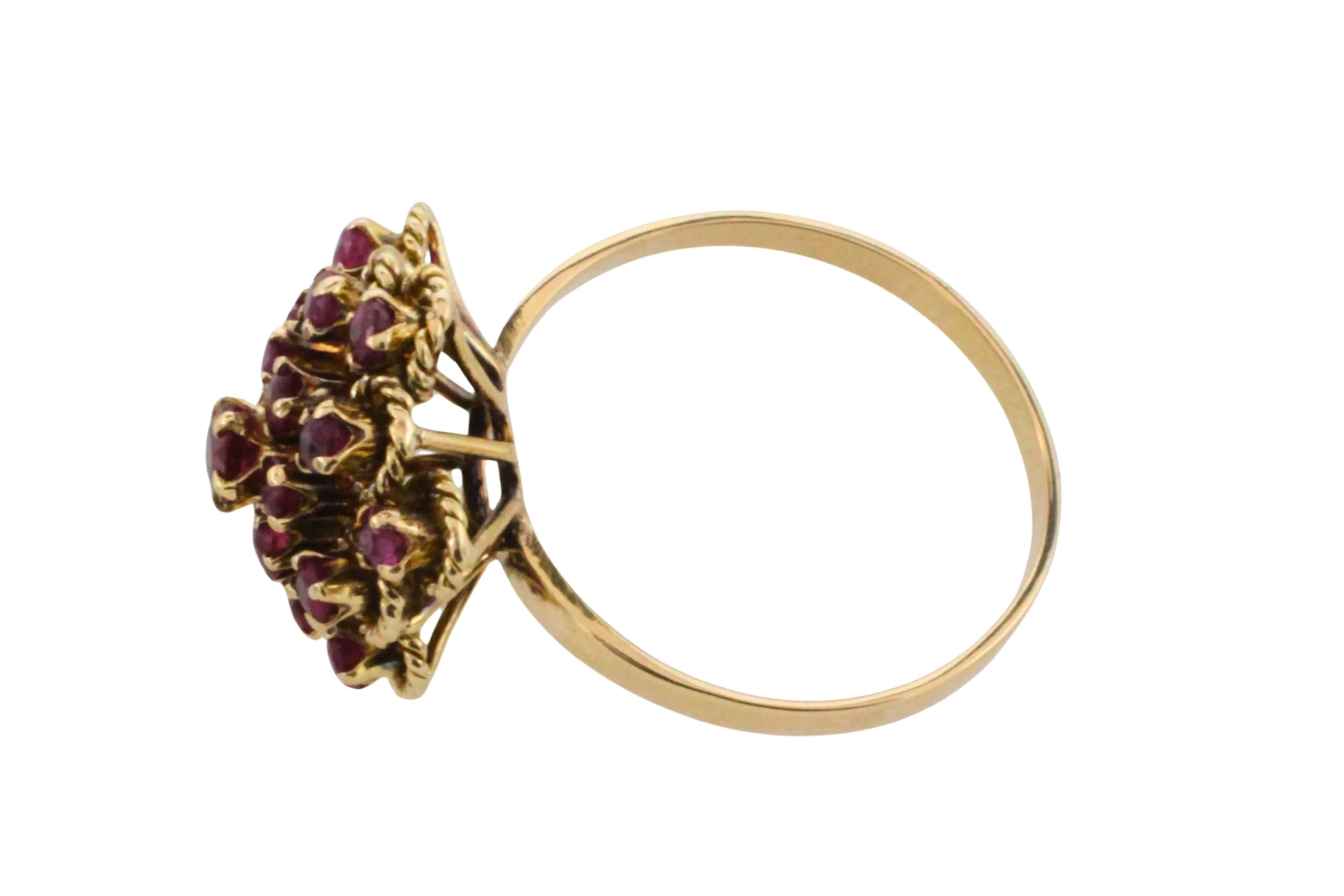 Ruby cluster ring in 18 carat gold - Image 7