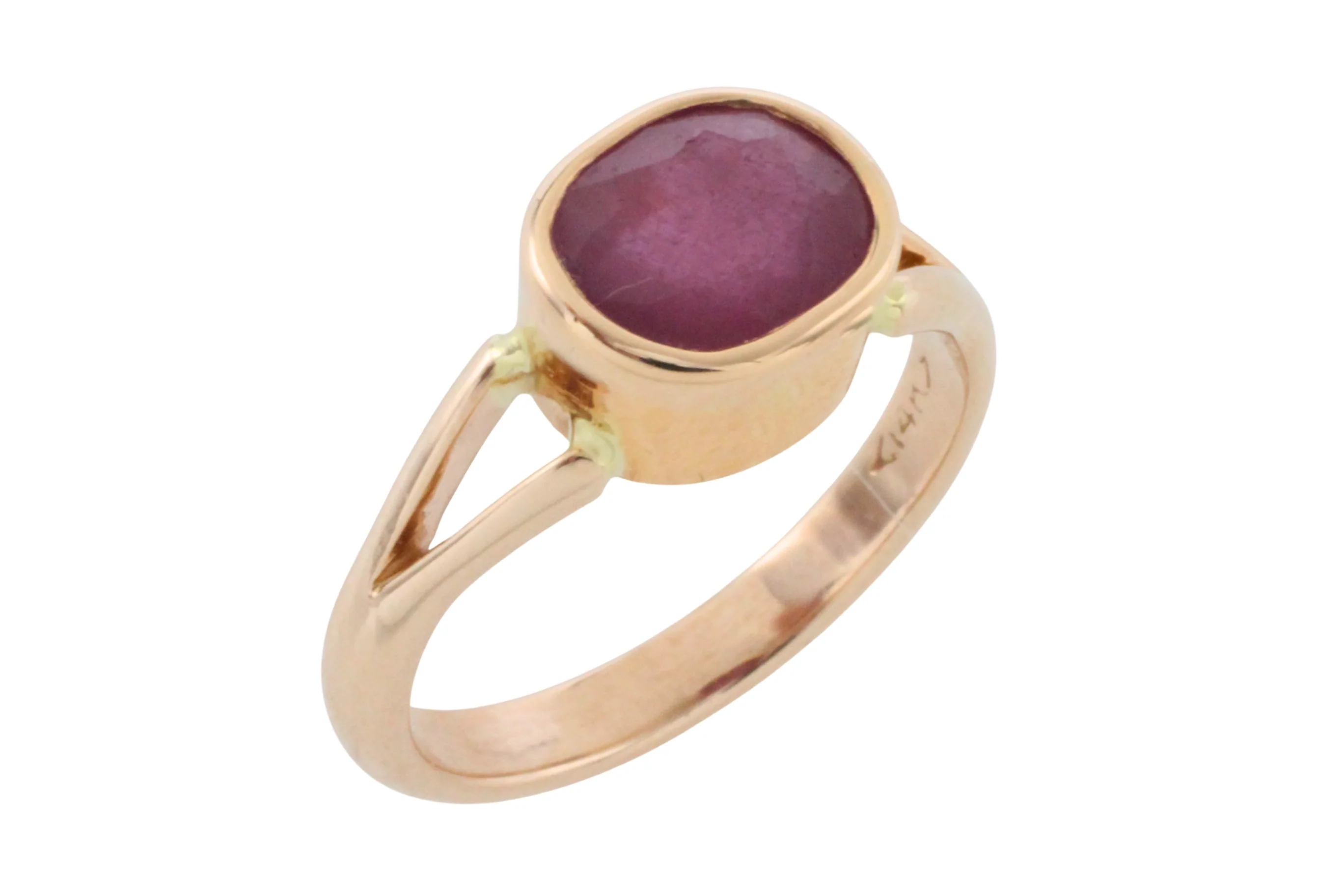 Ruby ring in 14 carat gold - Image 3