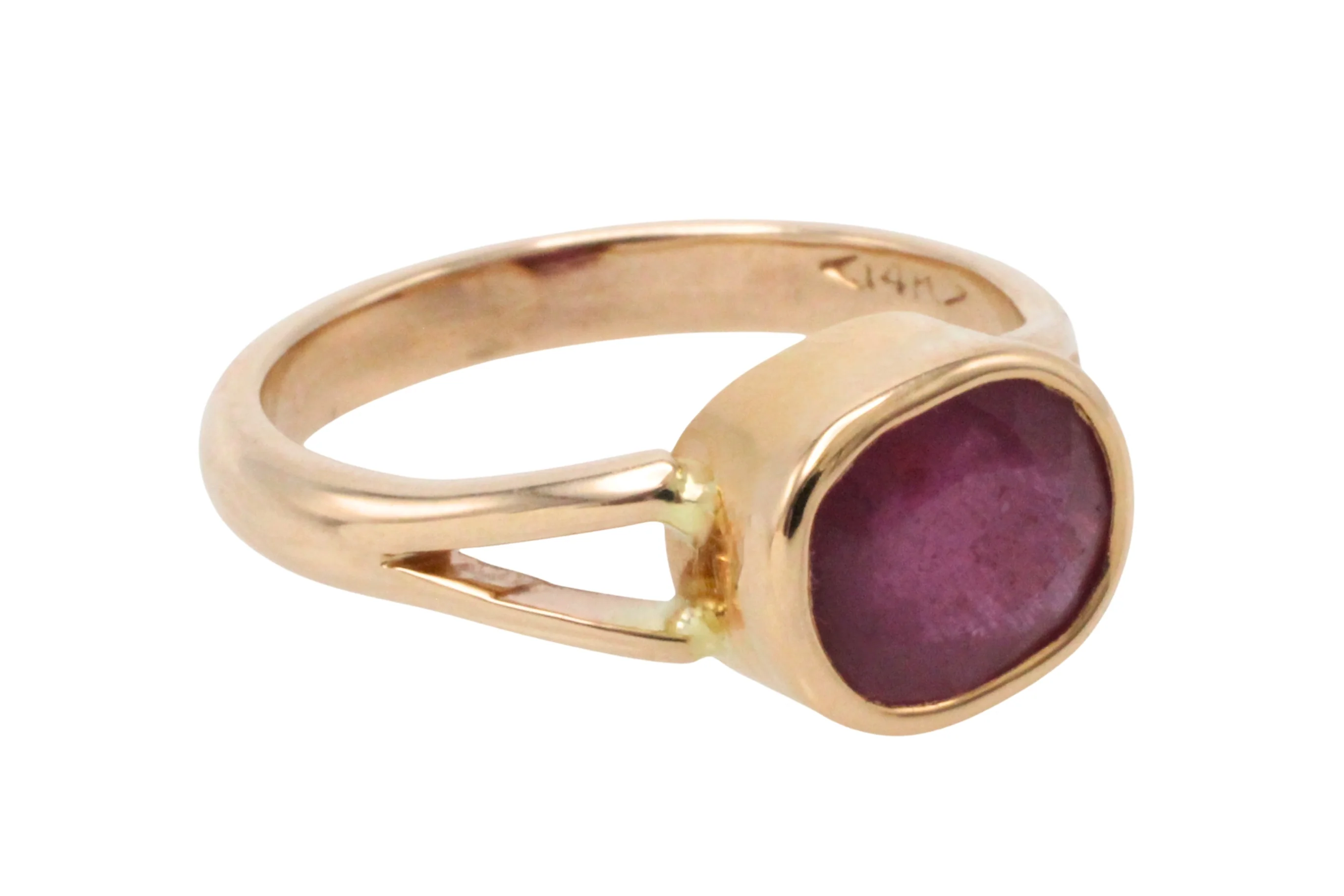 Ruby ring in 14 carat gold - Image 5