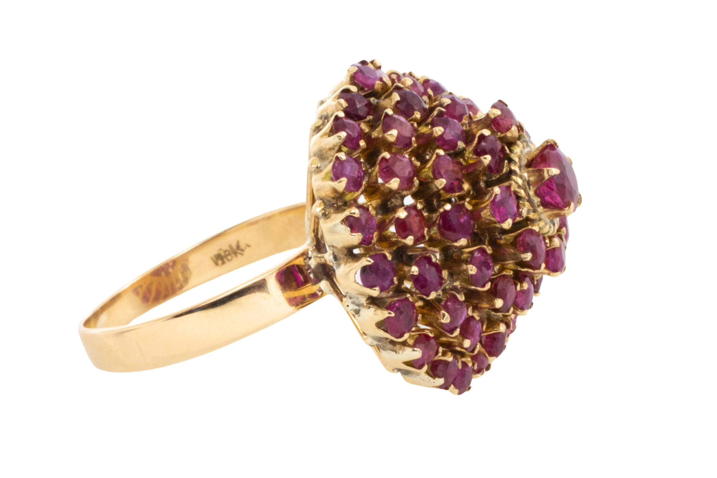 Ruby turban ring in 18 carat gold