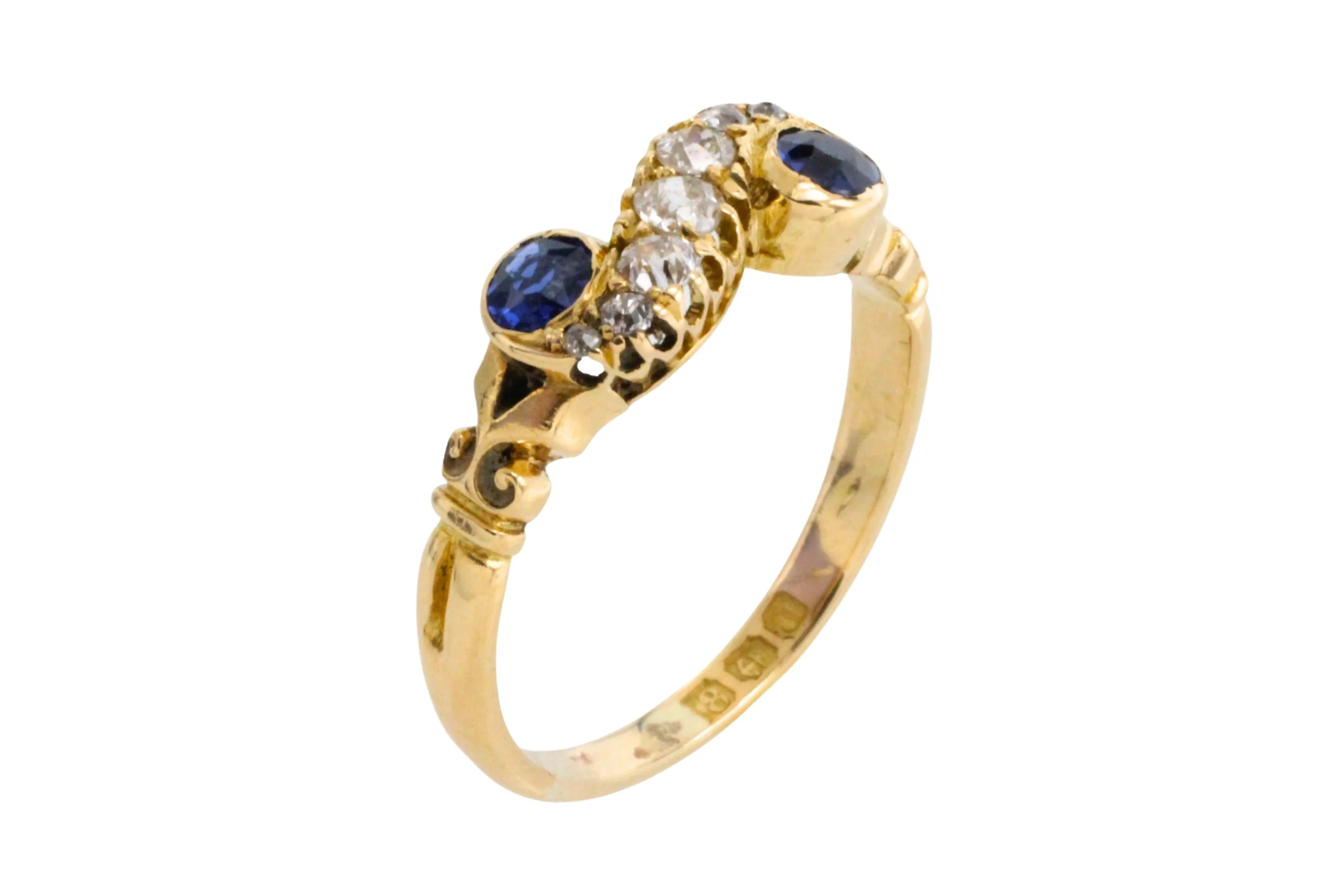 Sapphire and diamond ring from 1903 - Image 3