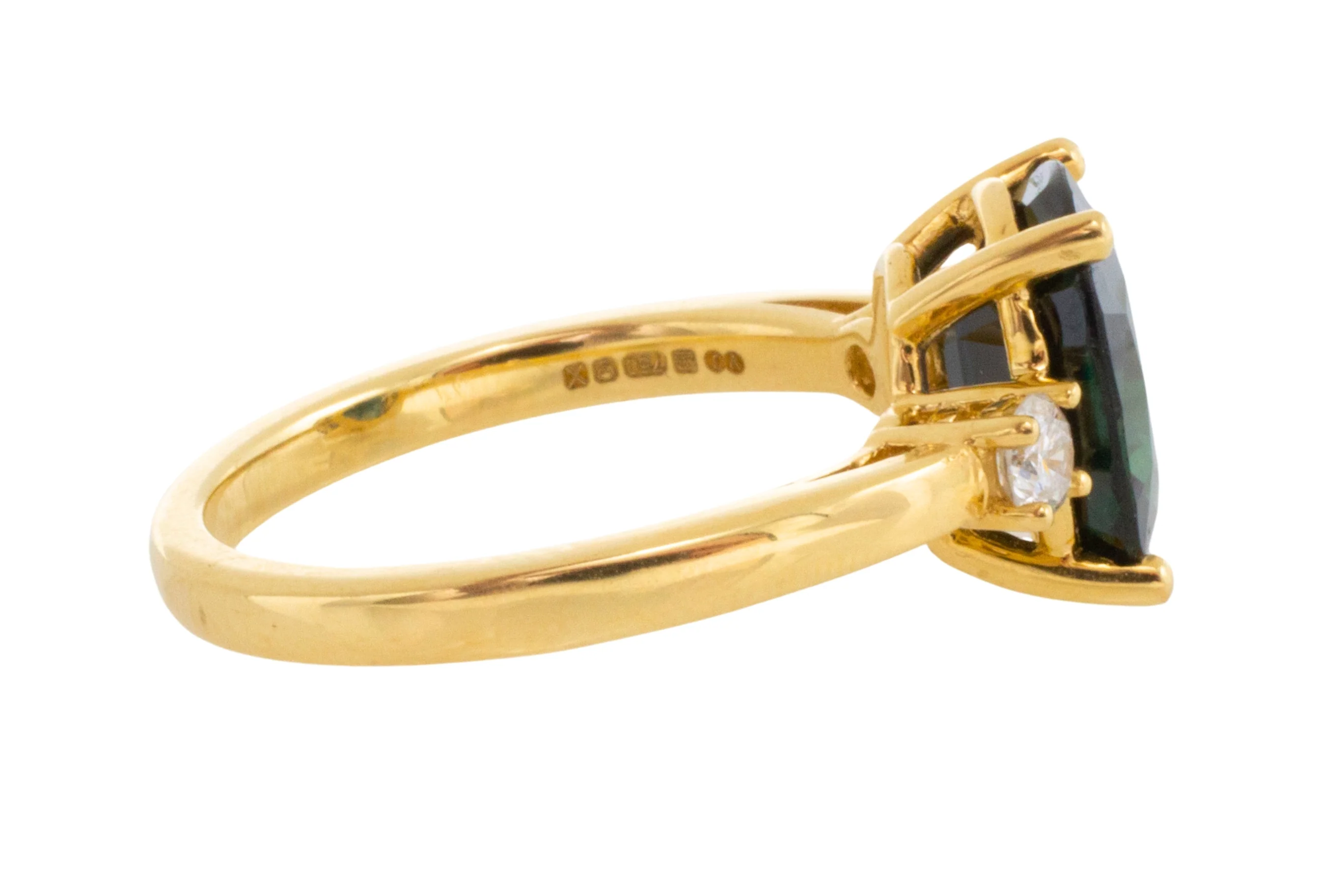 Sapphire and diamond ring in 18 carat gold - Image 5