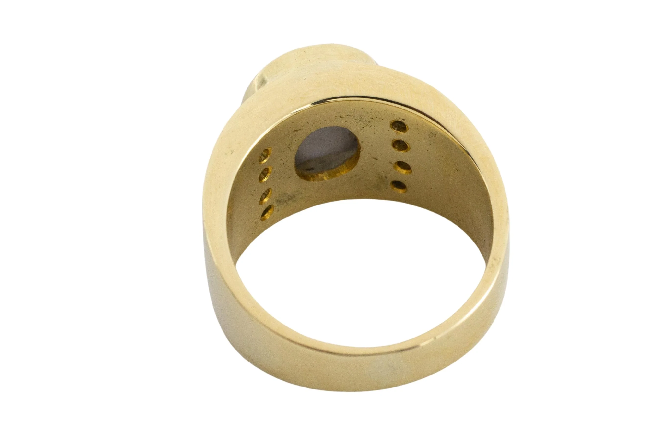 Star sapphire ring in 14 carat gold - Image 5