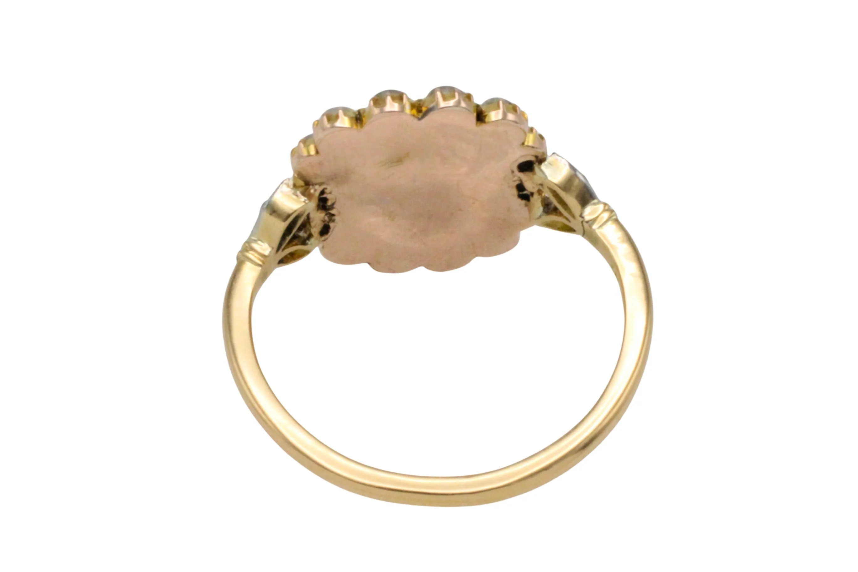 Tourmaline pearl and rose diamond ring - Image 5