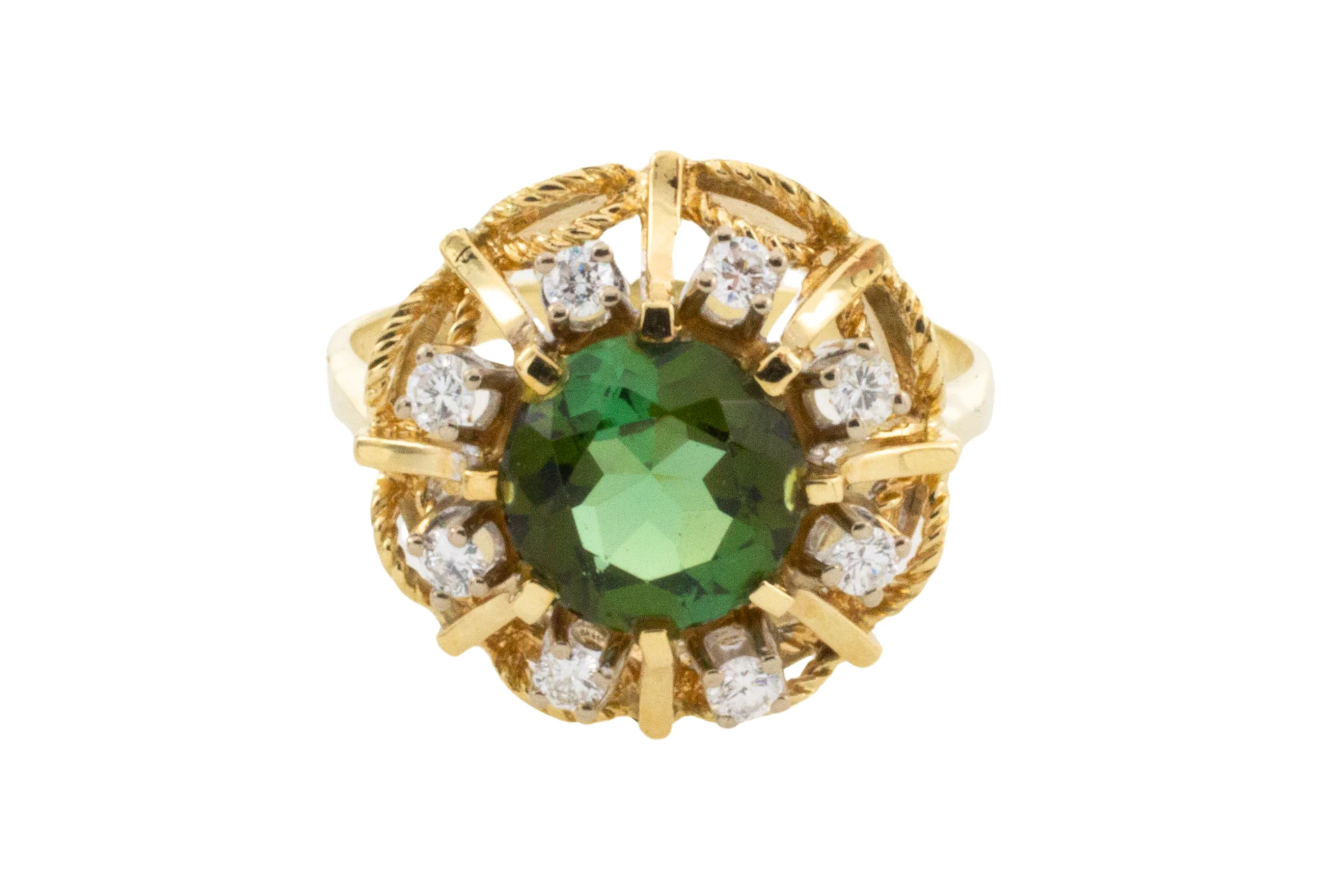Tourmaline and diamond cluster ring - Image 6