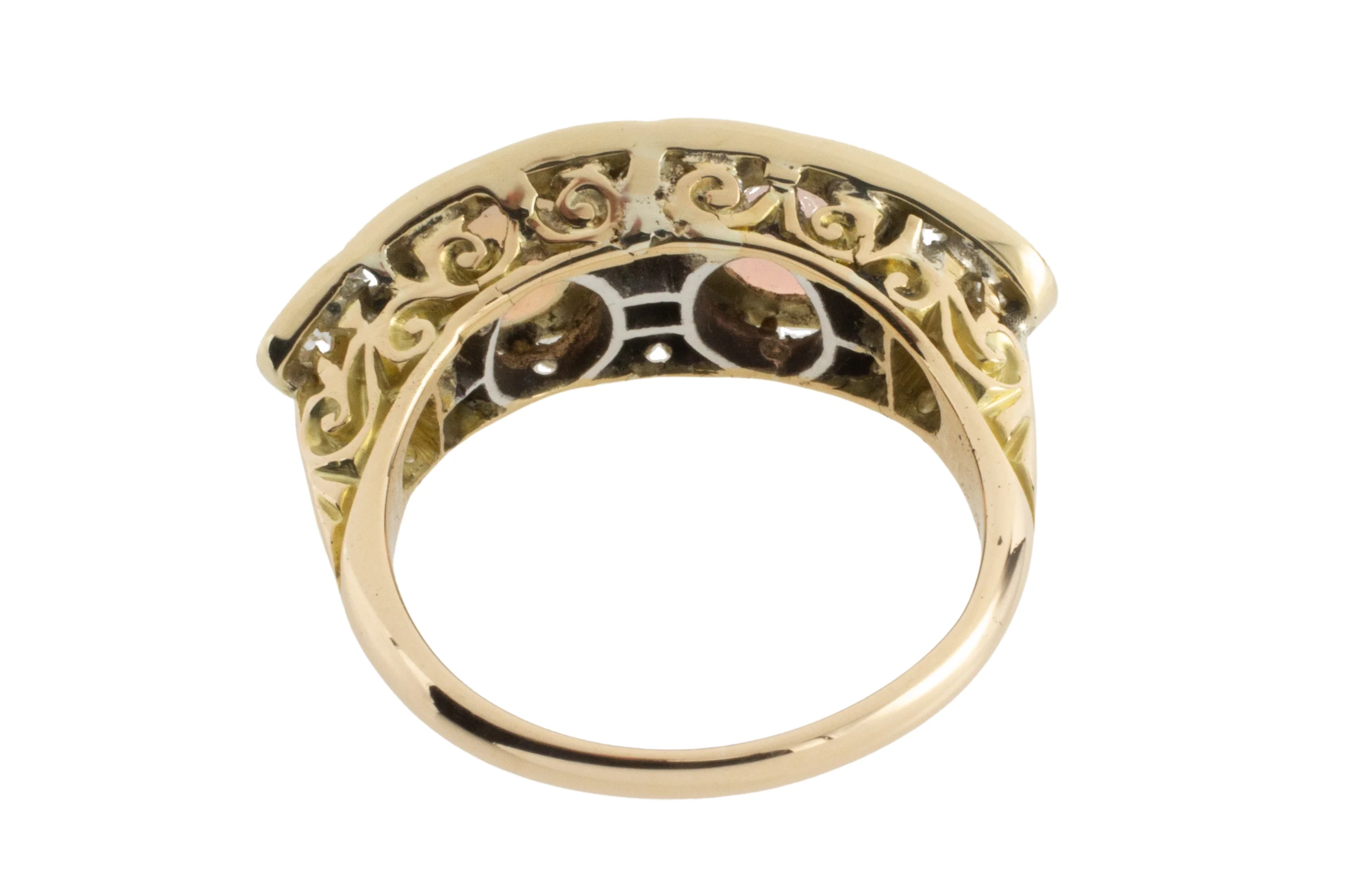 Victorian opal and old cut diamond ring - Image 5