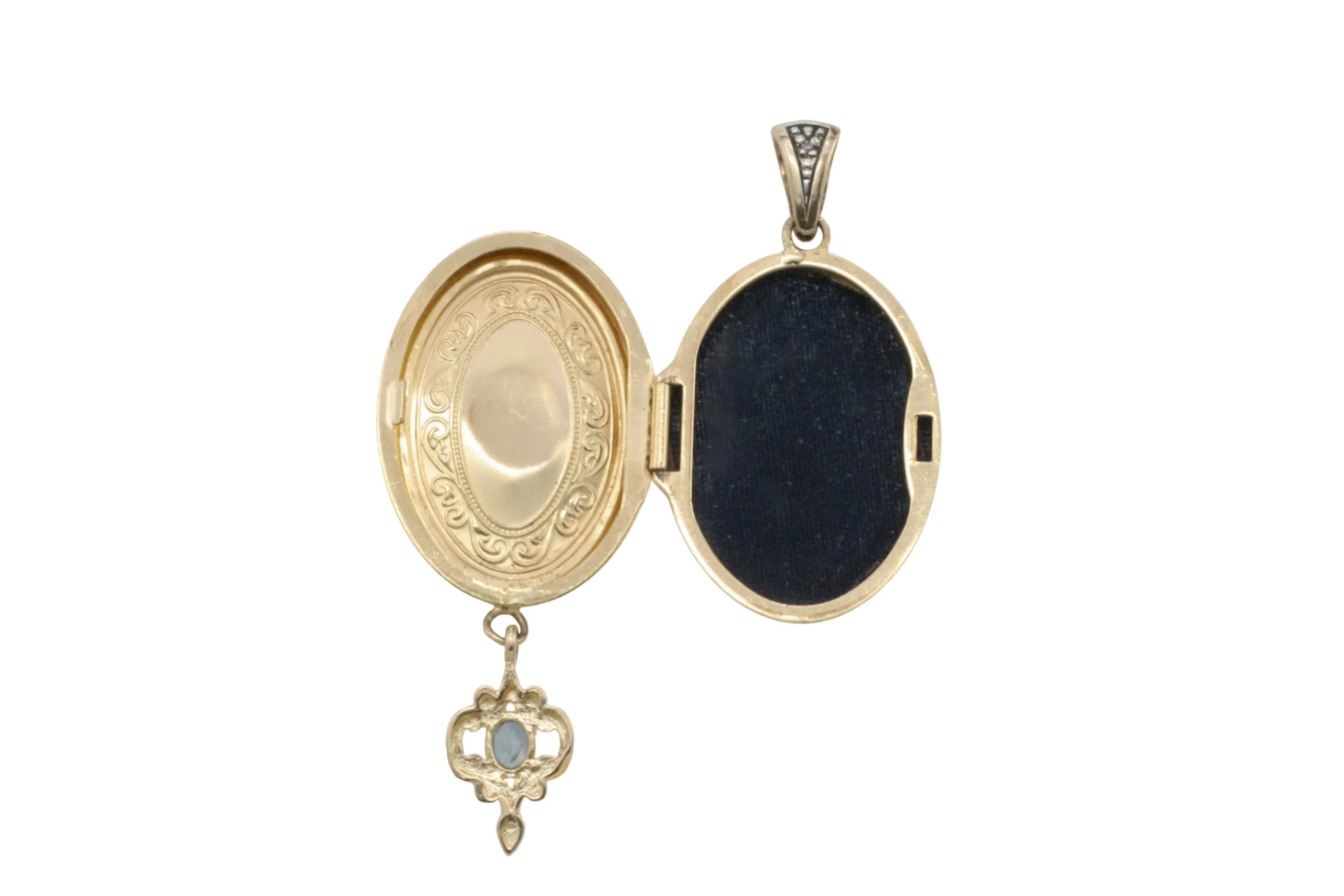 Vintage locket with sapphires - Image 5