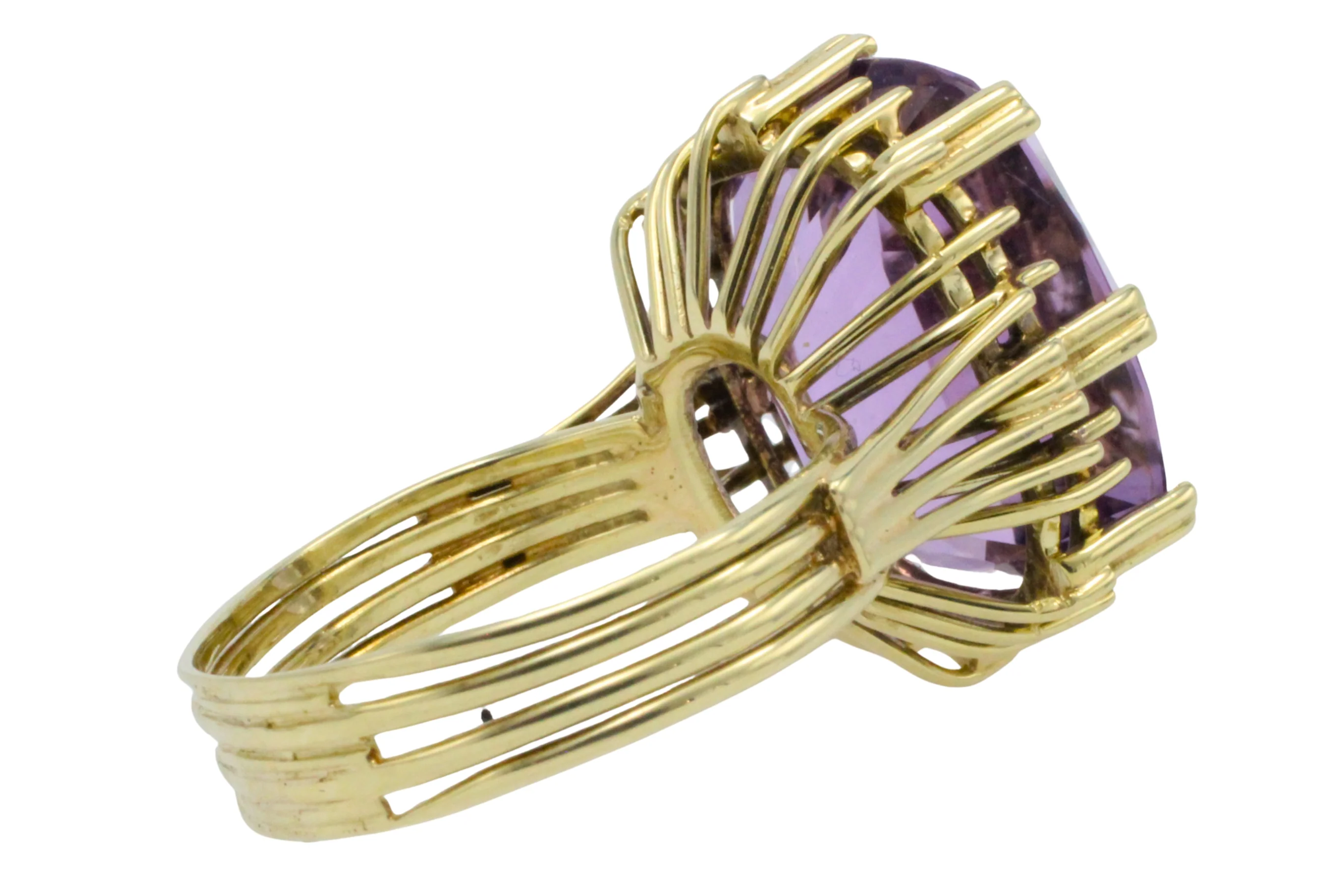 Vintage amethyst ring in 14 carat gold - Image 3