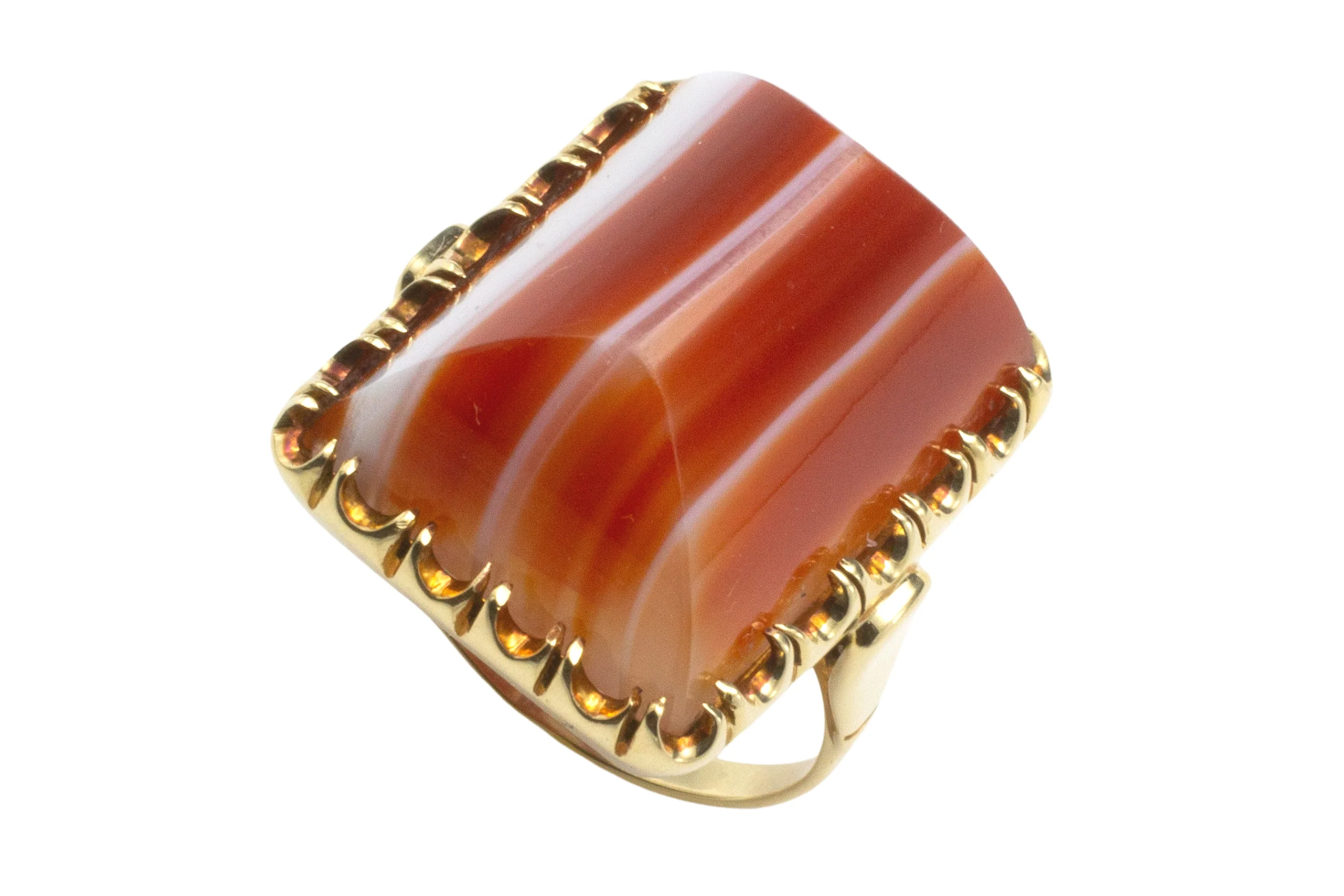 Vintage carnelian ring in 14 carat gold - Image 2